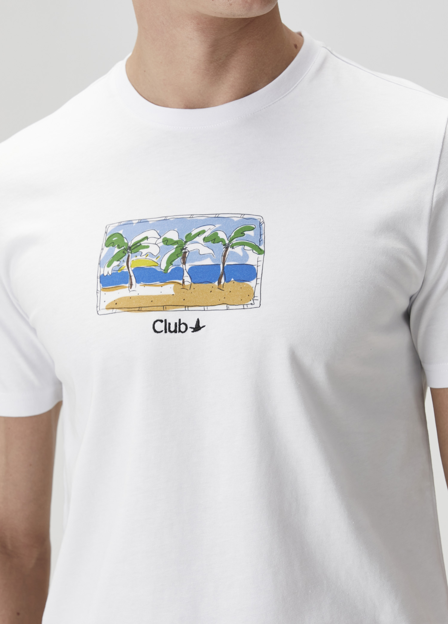 Beyaz Baskılı T-shirt_5