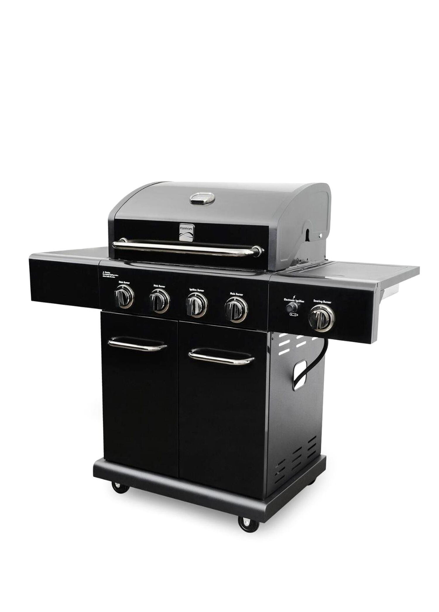 Siyah Çelik 4 Ocaklı Gazlı Barbekü