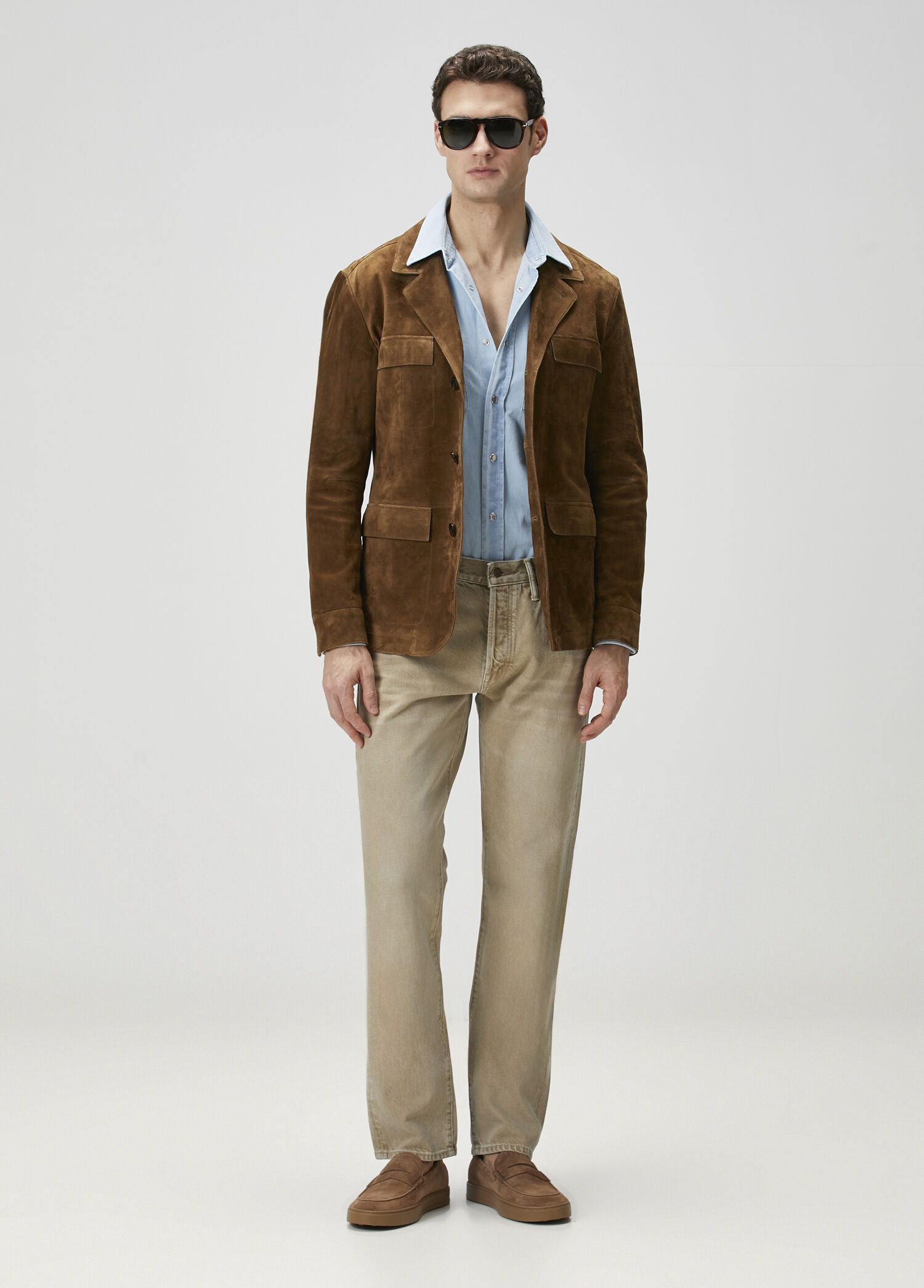 Straight Fit Kum Jean Pantolon