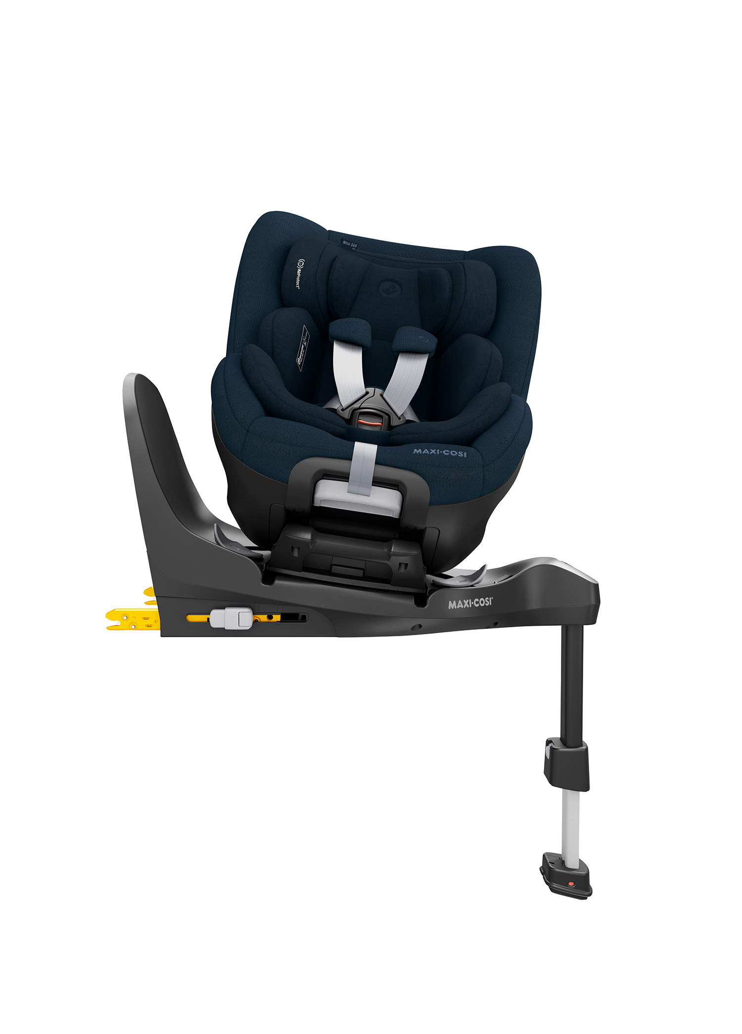 Mica 360 Pro I-Size SlideTech Kızaklı İsofix'li 360° Dönebilir Yatabilir 0-18 kg Authentic Blue Bebek Oto Koltuğu