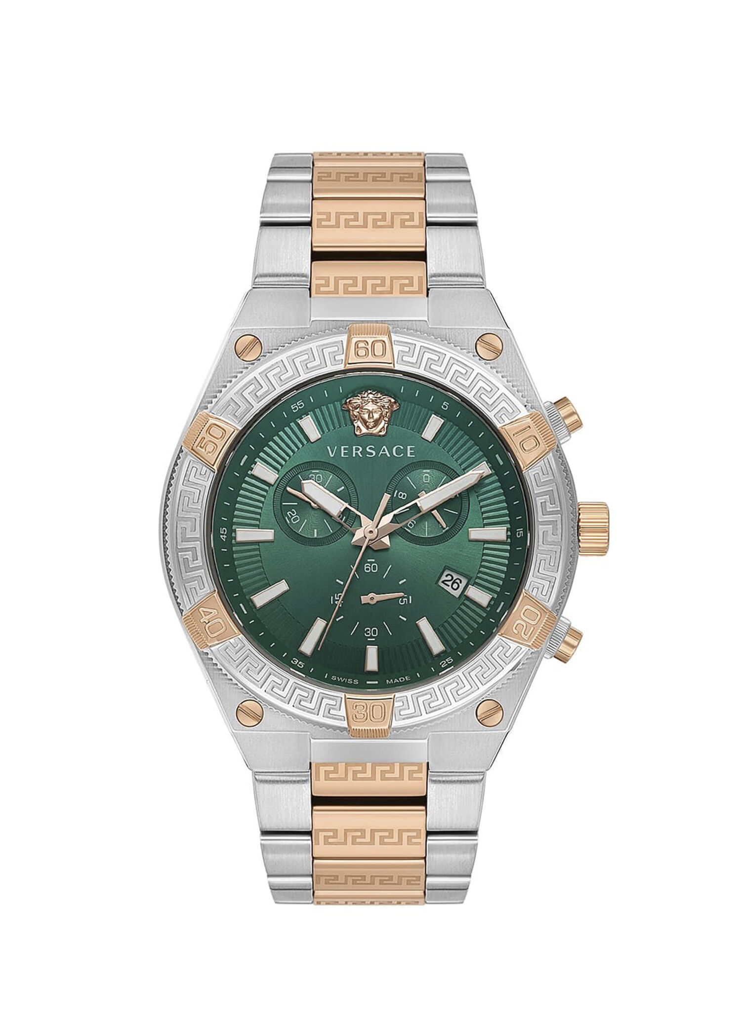 V-Sporty Greca VRSCVESO01324 Rose Gold Metalik Gri Çelik Erkek Kol Saati