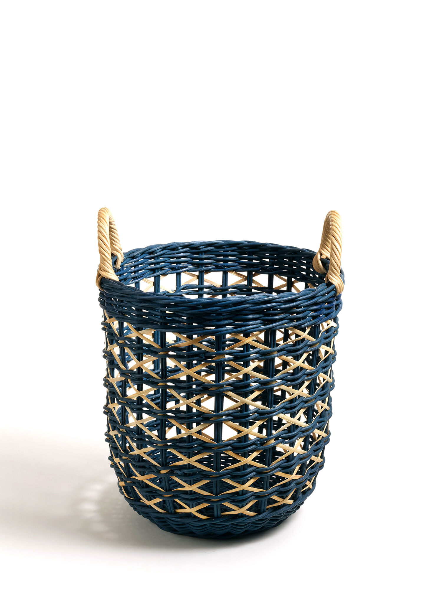 Java Lacivert Rattan Sepet 34 cm