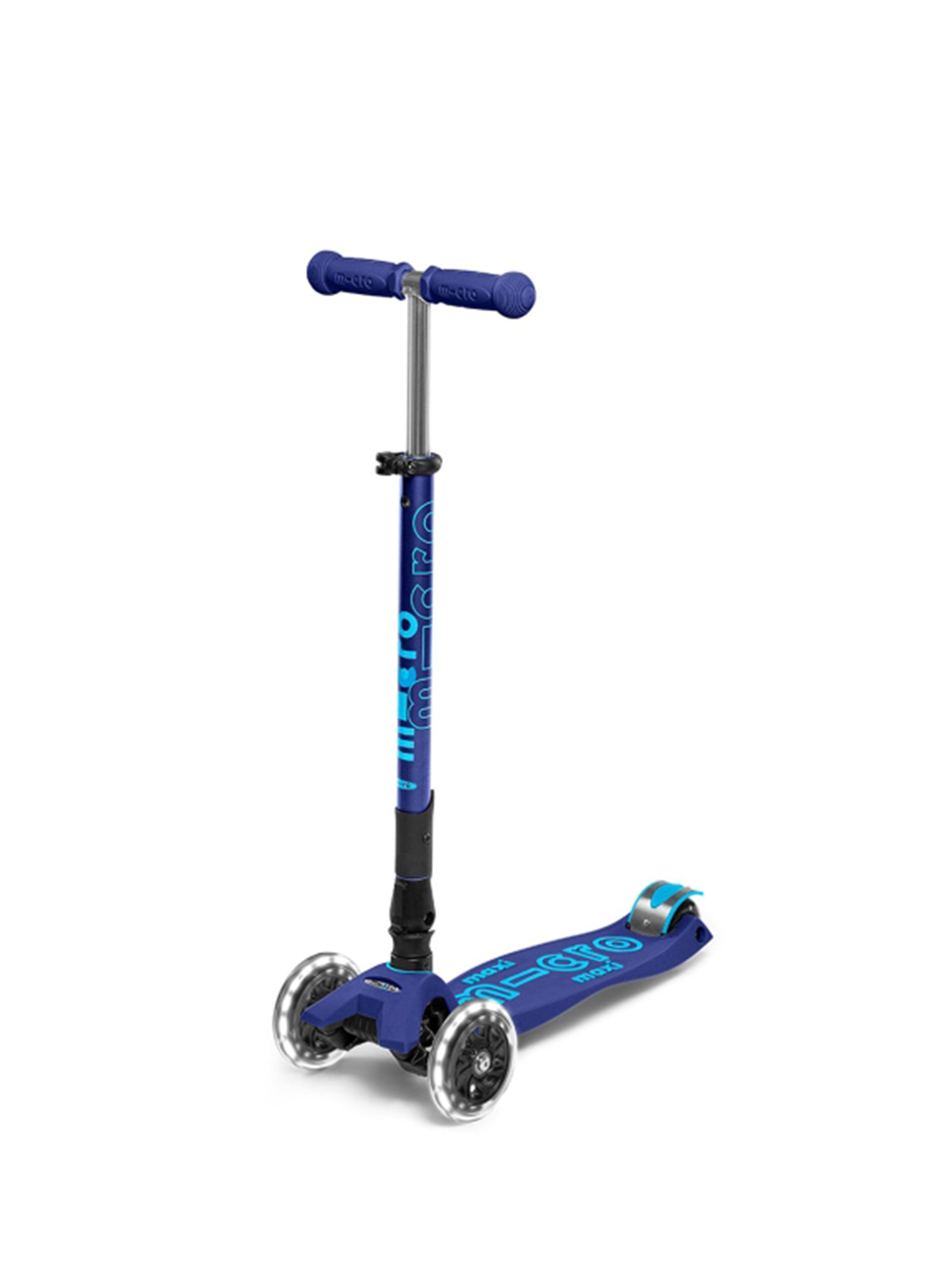 Maxi Micro Deluxe LED Foldable Navy Blue 3 Tekerlekli Scooter