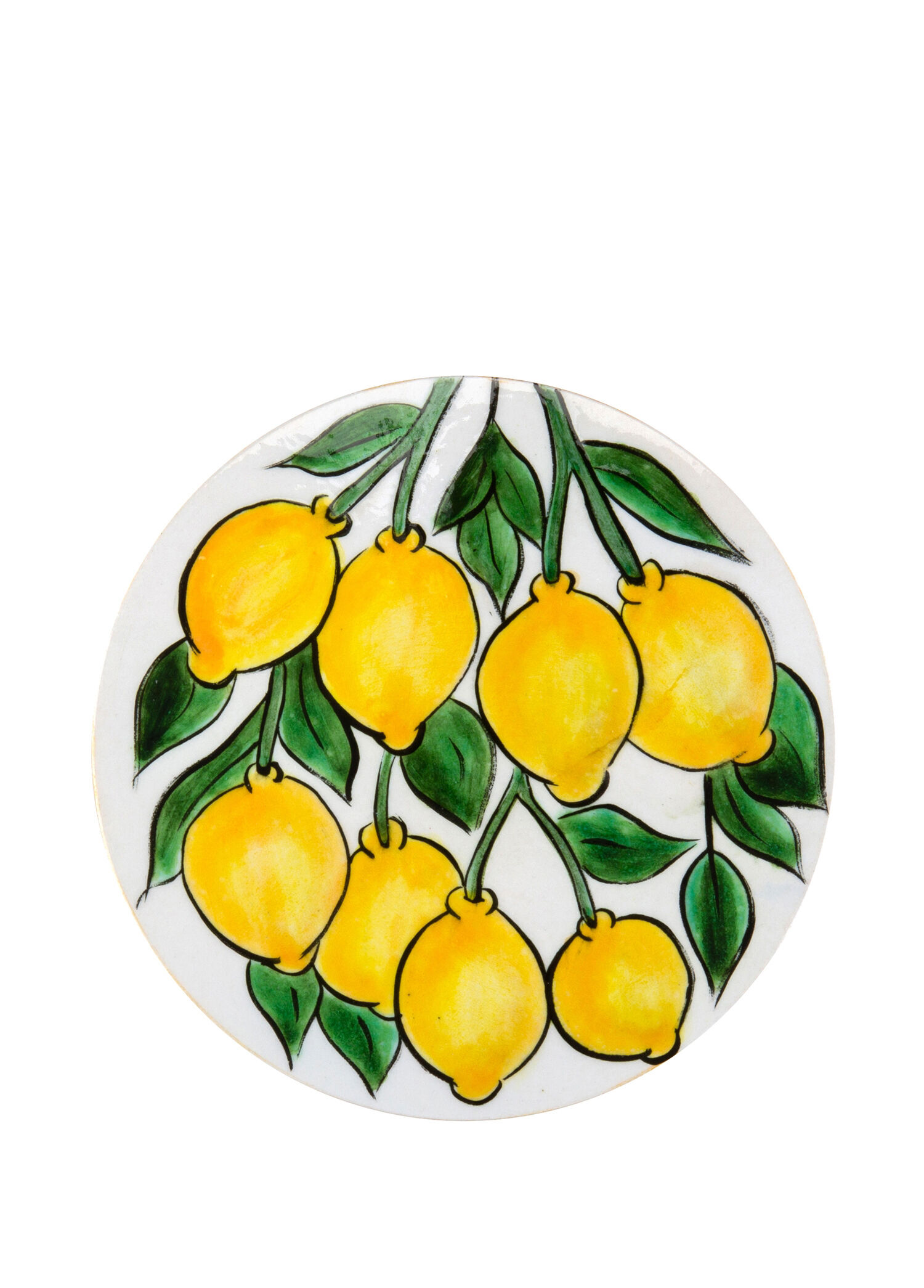Amalfi Coast Collection El Yapımı Seramik Mini Beyaz Peynir Tabağı 17 cm