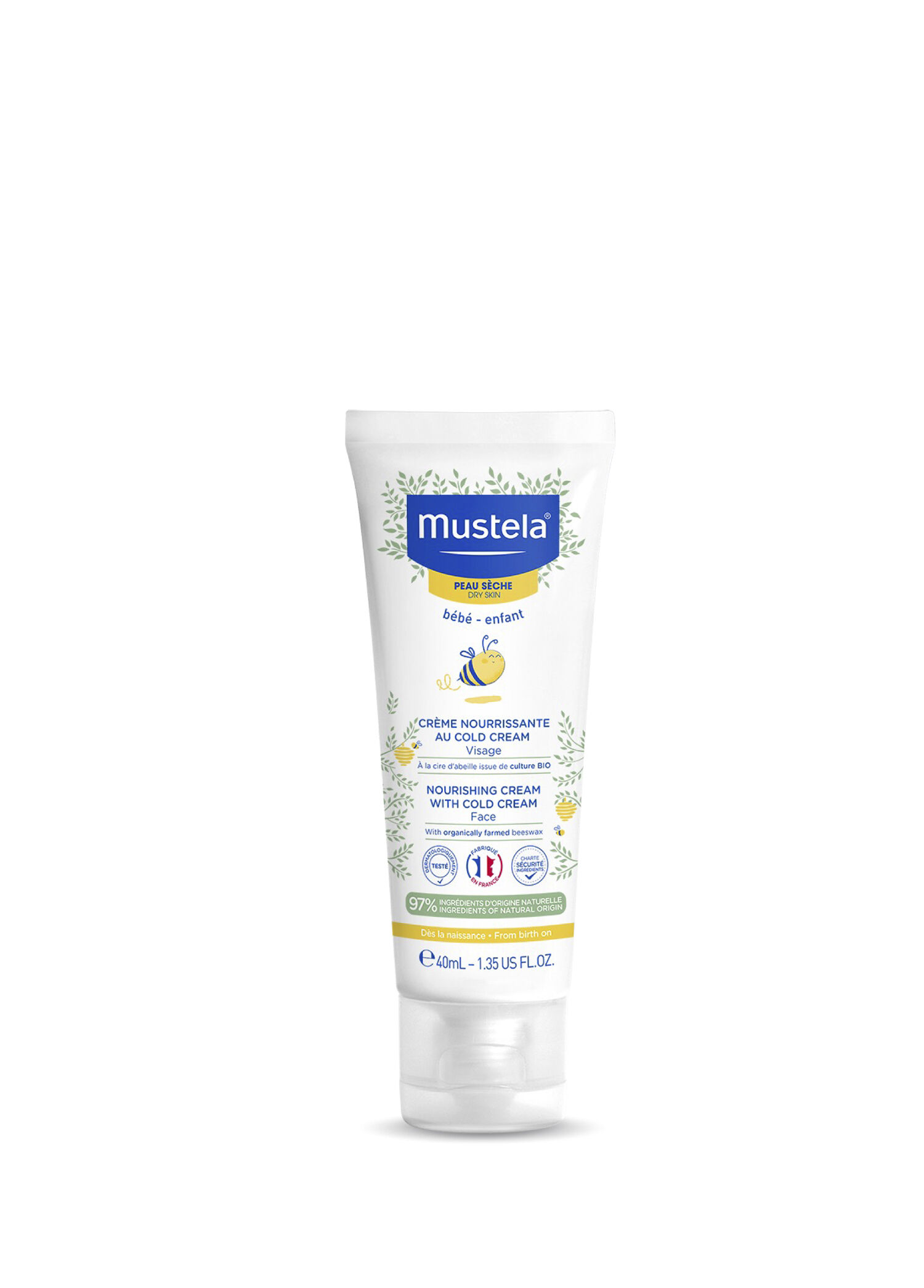 P Mustela 97 Dogal Icerikli Kuru Cilt Cold Cream Iceren Besleyici Nemlendirici Bebek Cocuk Yuz Kremi 40 Ml