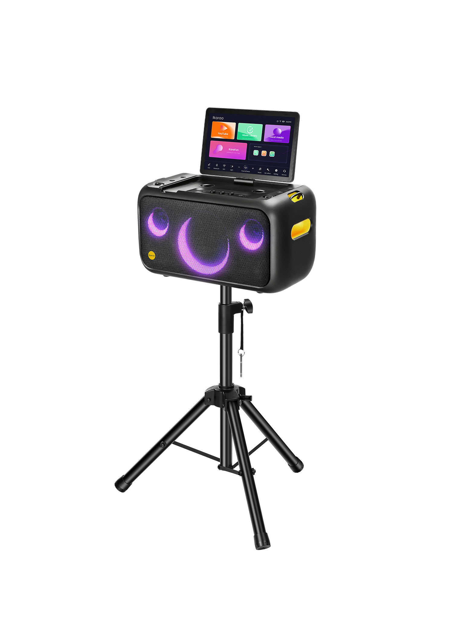 Partybox Hoparlör Standlı Break X1 800W Karaoke Bluetooth Hoparlör Seti