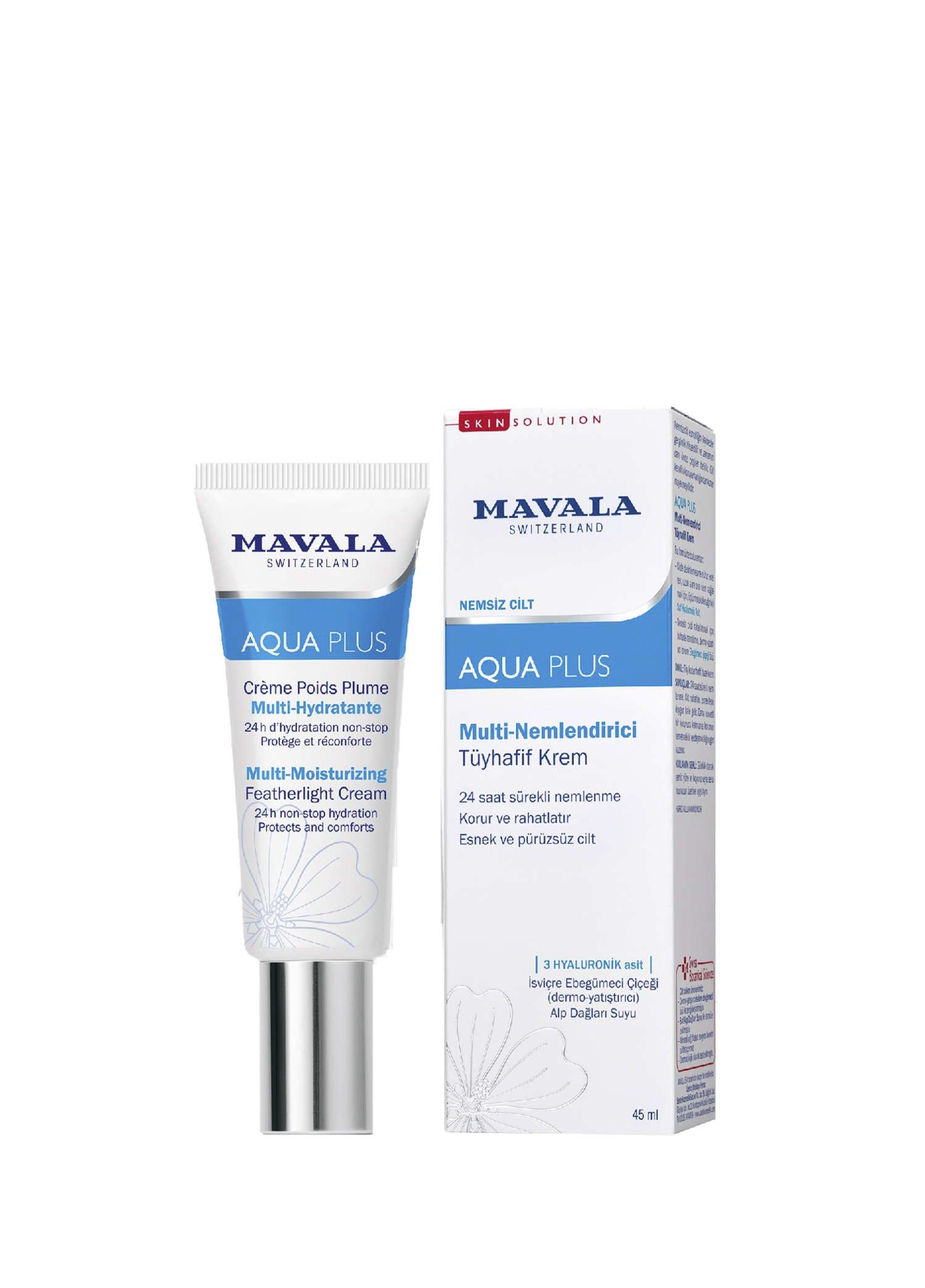 Aqua Plus Multi Nemlendirici Tüyhafif Yüz Kremi 45 ml