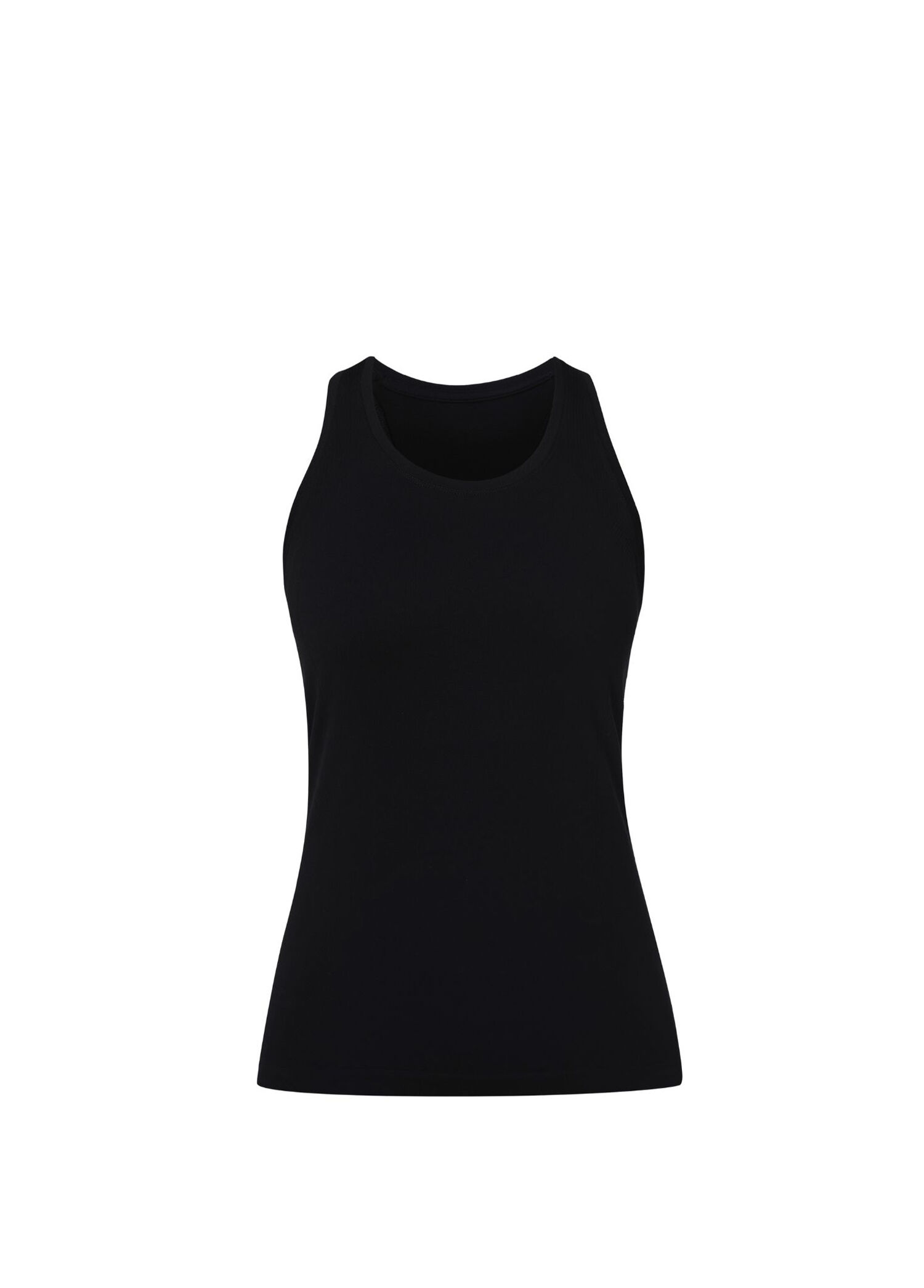 Athlete Seamless Workout Tank Siyah Kolsuz Kadın Tişört