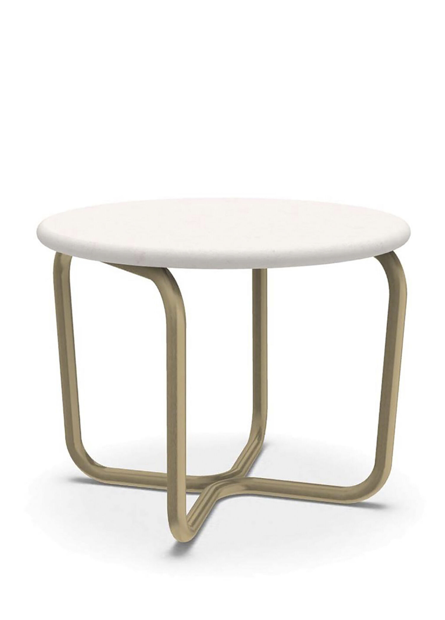 Sling Brass White Yan Sehpa 53 x 53 cm