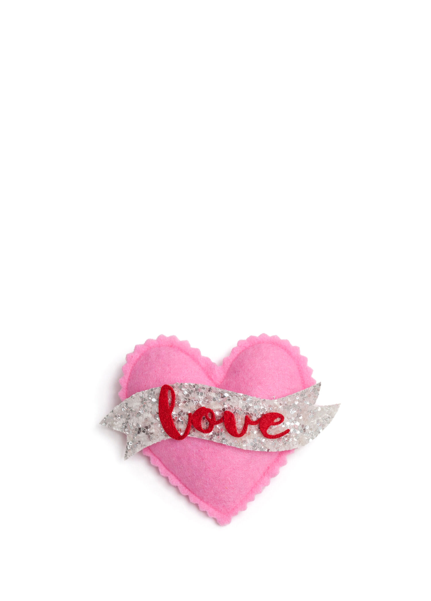 Love Pembe Kalp Formlu Kız Çocuk Toka
