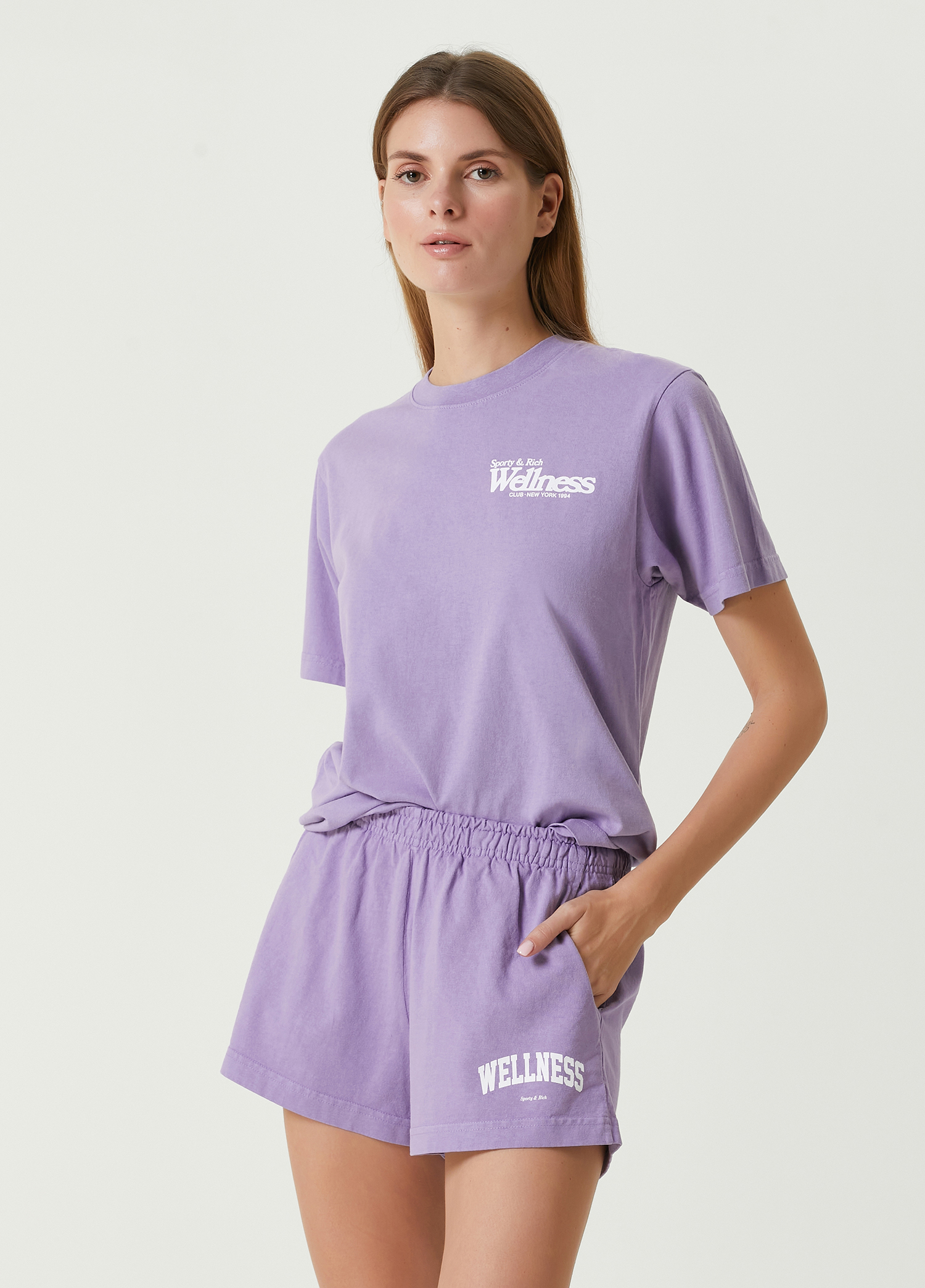 Wellness Mor Baskılı T-shirt