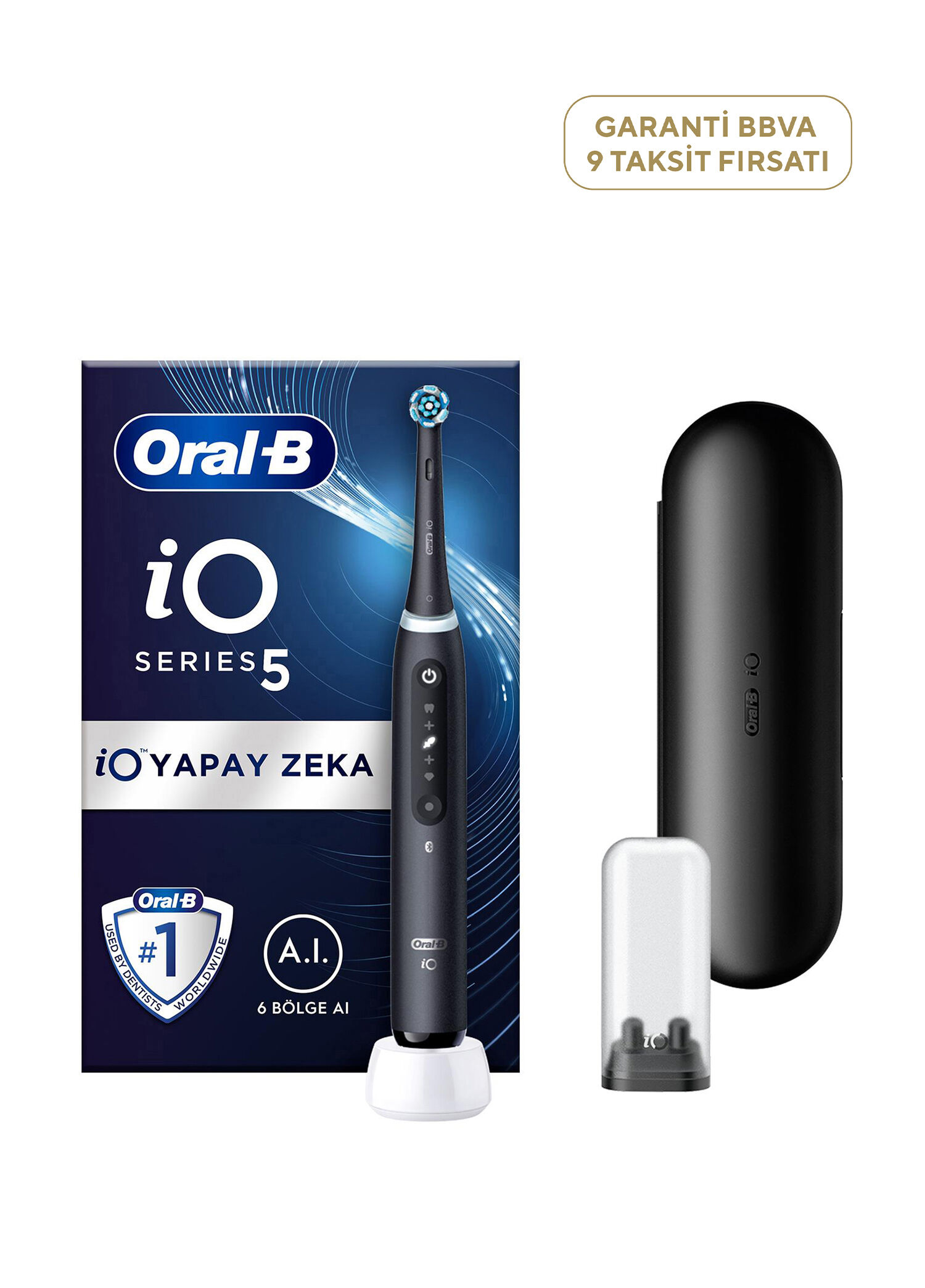 iO5 Mat Siyah Şarjlı/Elektrikli Diş Fırçası