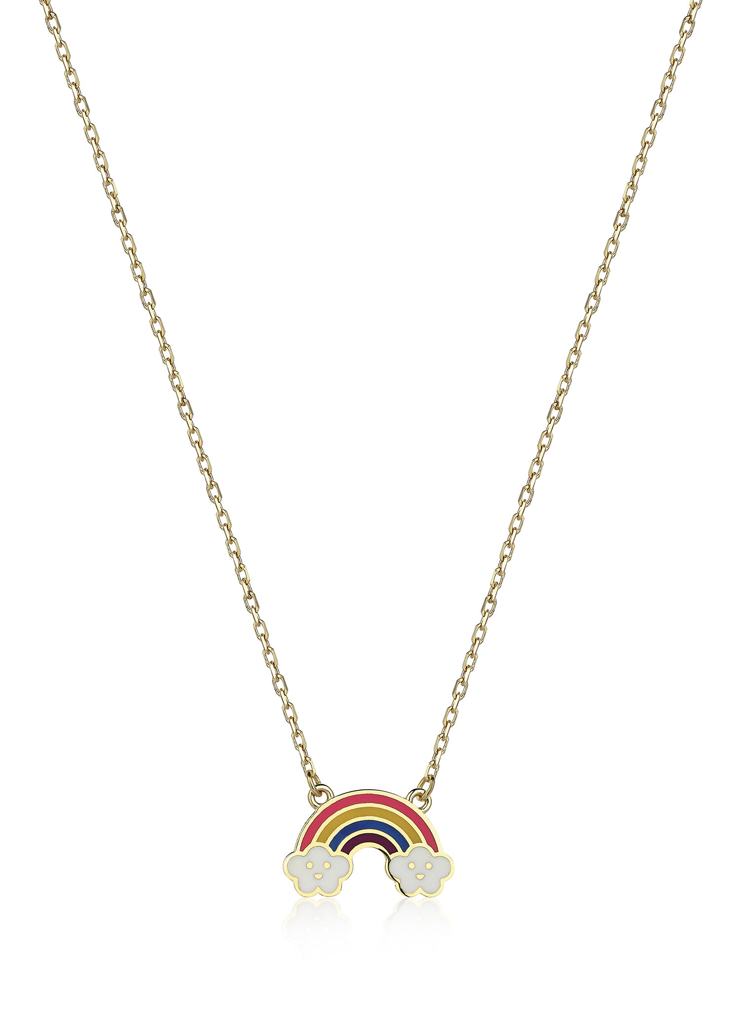 Rainbow 14 Ayar Altın Kız Çocuk Kolye