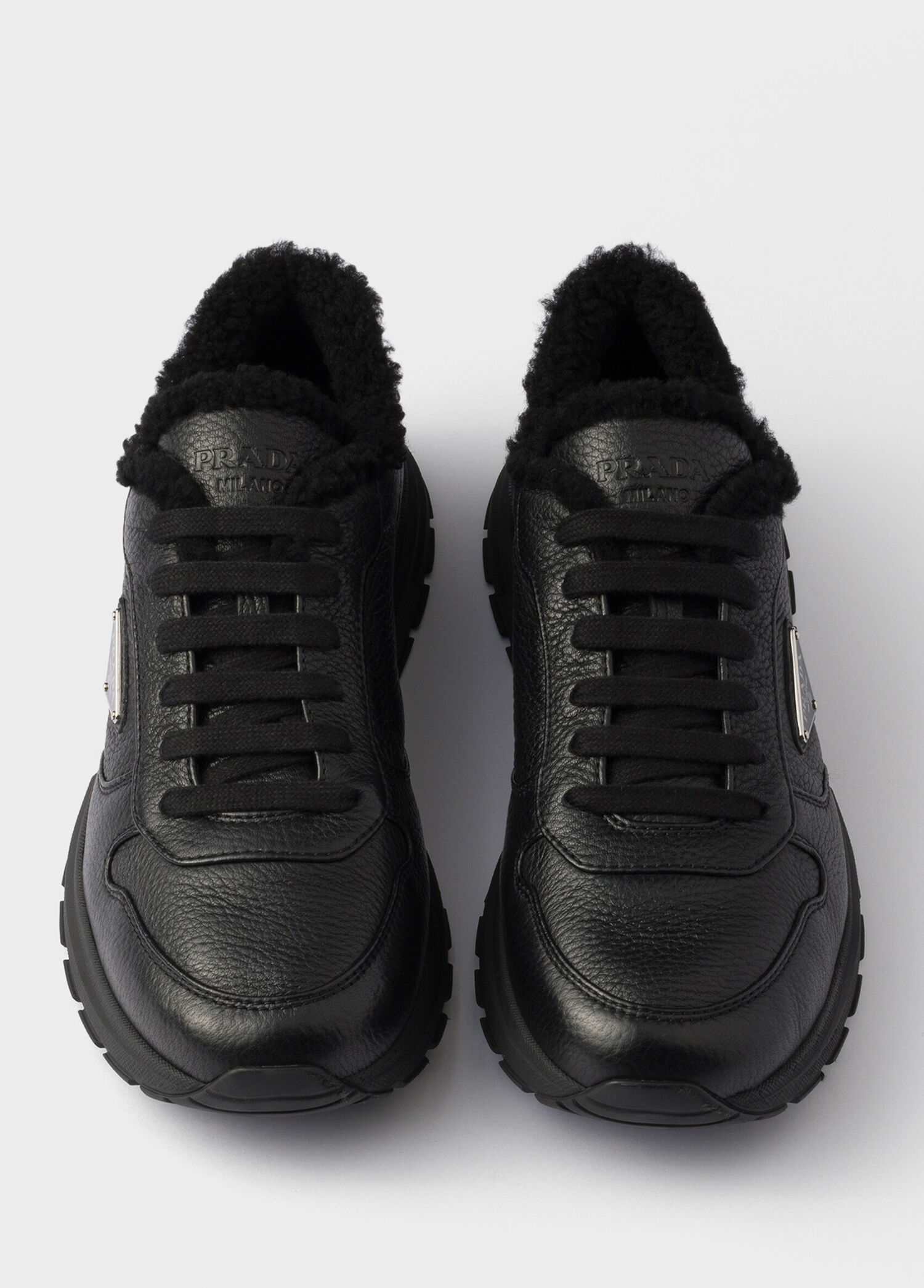 靴 PRADA SPORT archive square leather shoes Prada Siyah Erkek Prax Siyah Deri Erkek Spor Ayakkabı 1753972 | Beymen