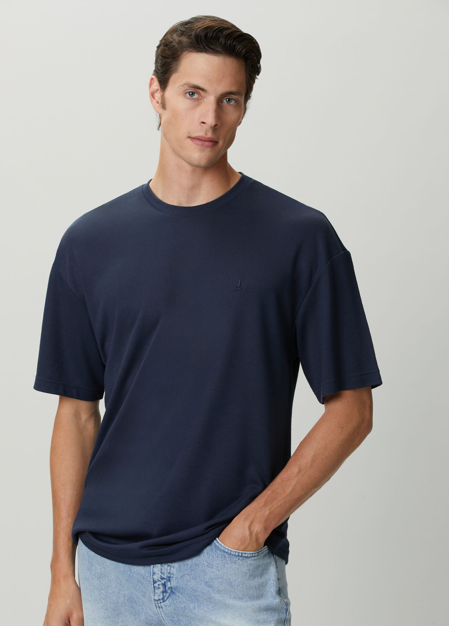 P Beymen Club Navy Blue T Shirt
