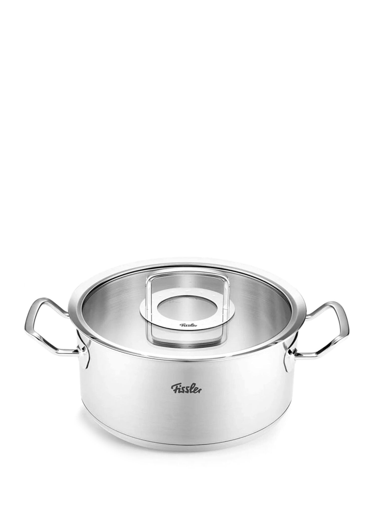 Original Profi Collection Cam Kapak Çelik Kısa Tencere 24 cm