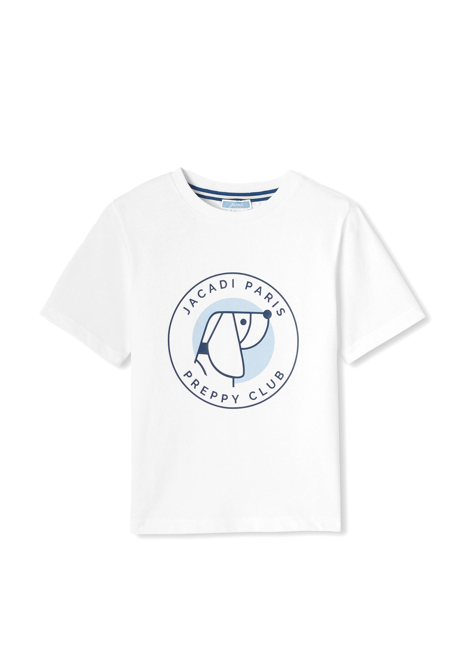 Beyaz Pamuklu Kısa Kollu Erkek Çocuk T-Shirt
