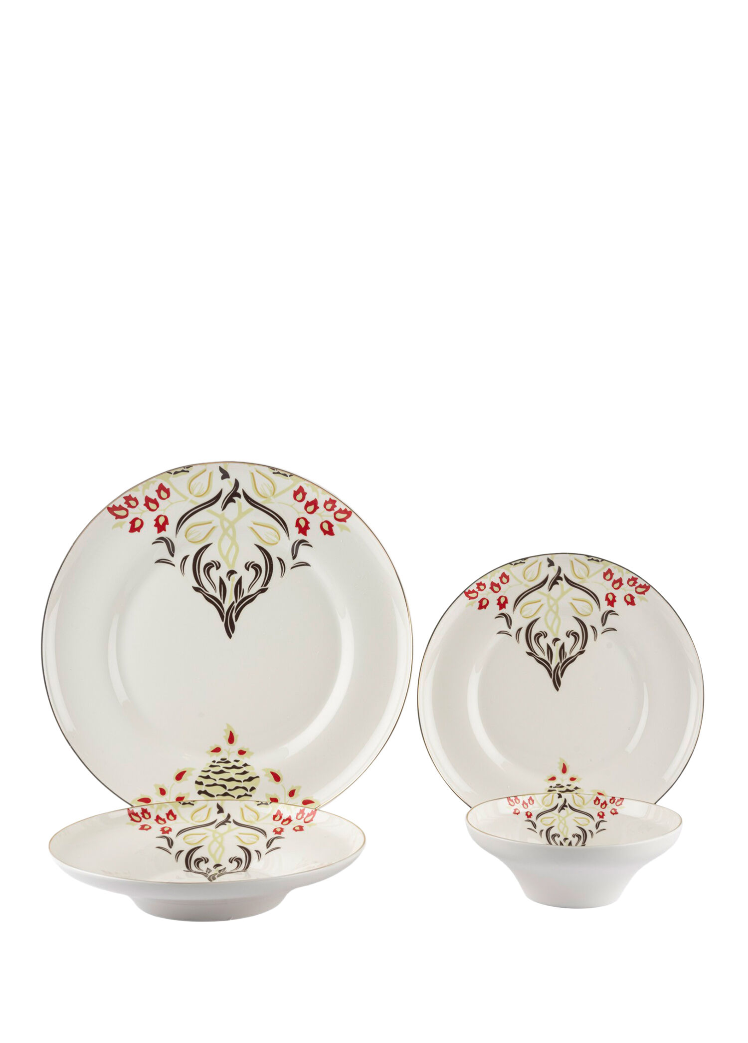 Aura Glasswork 24 Parça 6 Kişilik Porselen Yemek Takımı