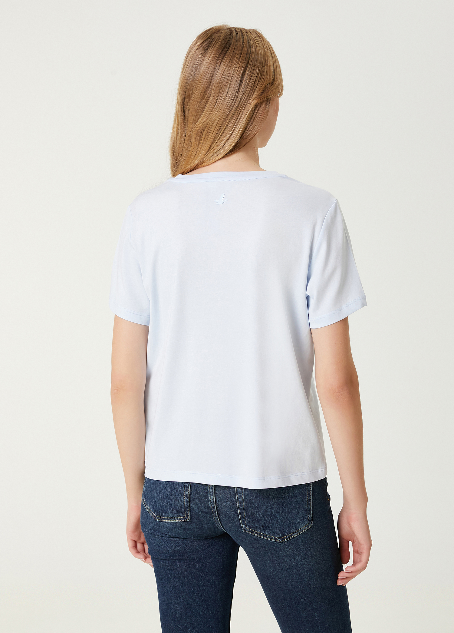 Açık Mavi Basic T-shirt_5