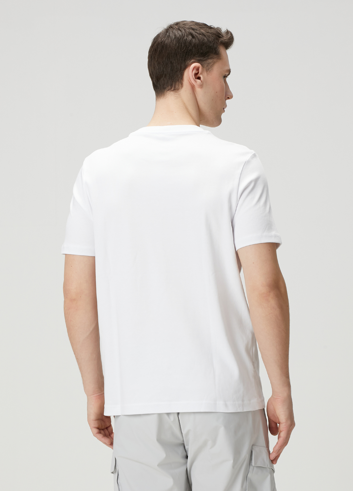 Regular Fit Beyaz Interlok T-shirt_3
