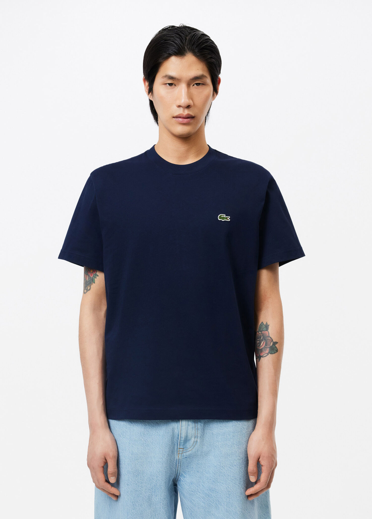 Lacivert Bisiklet Yaka Classic Fit Kısa Kollu Erkek T-Shirt
