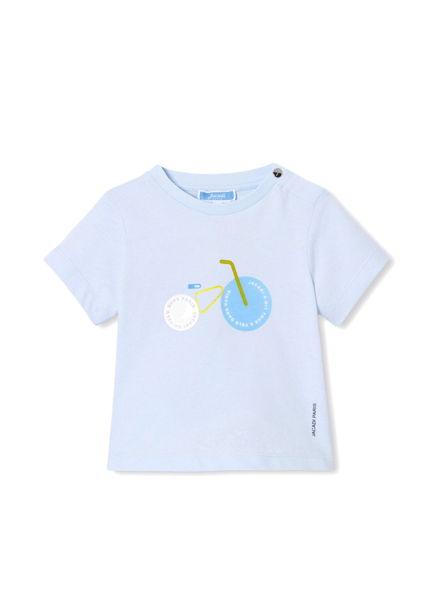Mavi Organik Pamuklu Kısa Kollu Erkek Bebek T-shirt