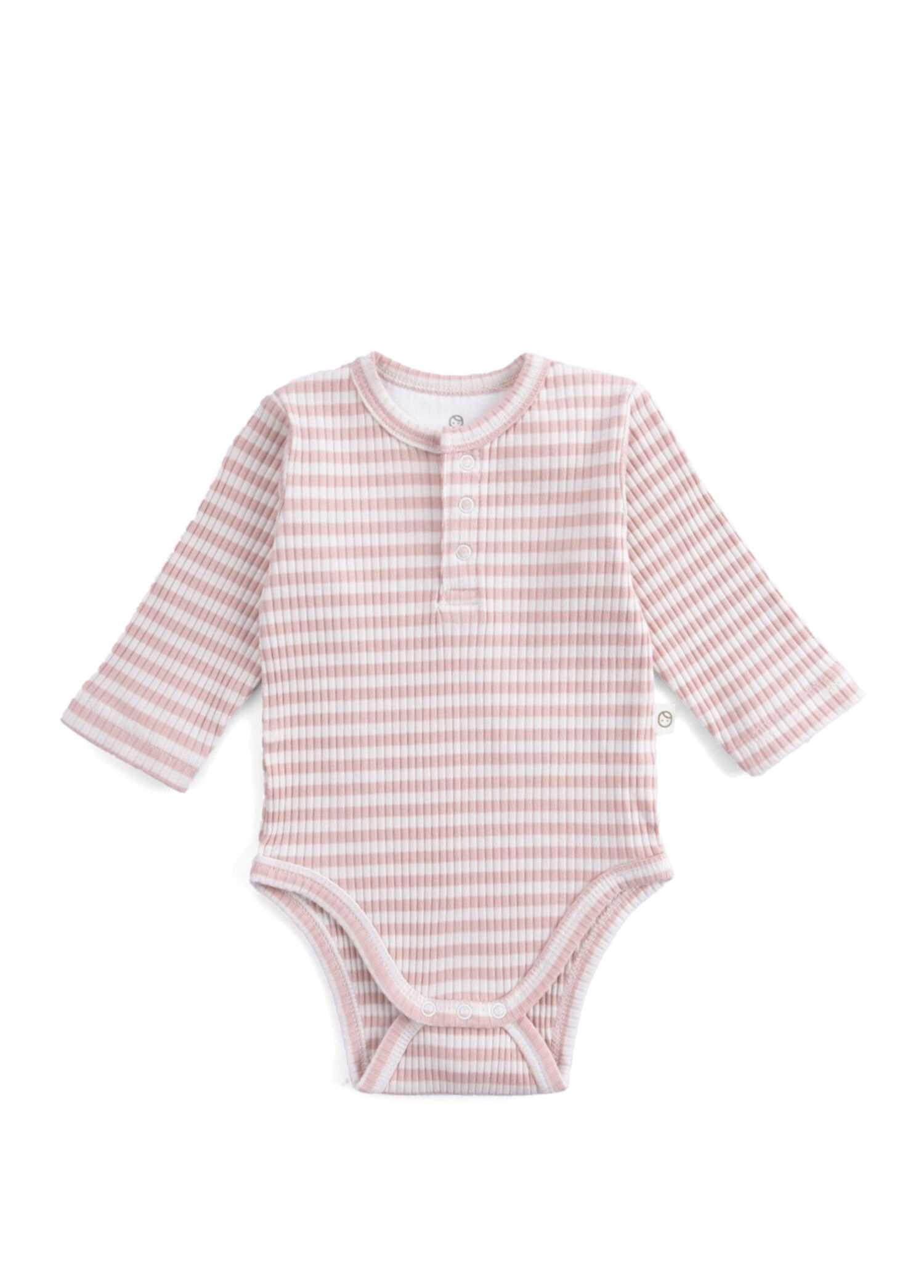 Pembe Ayarlanabilir Çıtçıtlı Modal Bebek Uzun Kollu Kız Bebek Zıbın