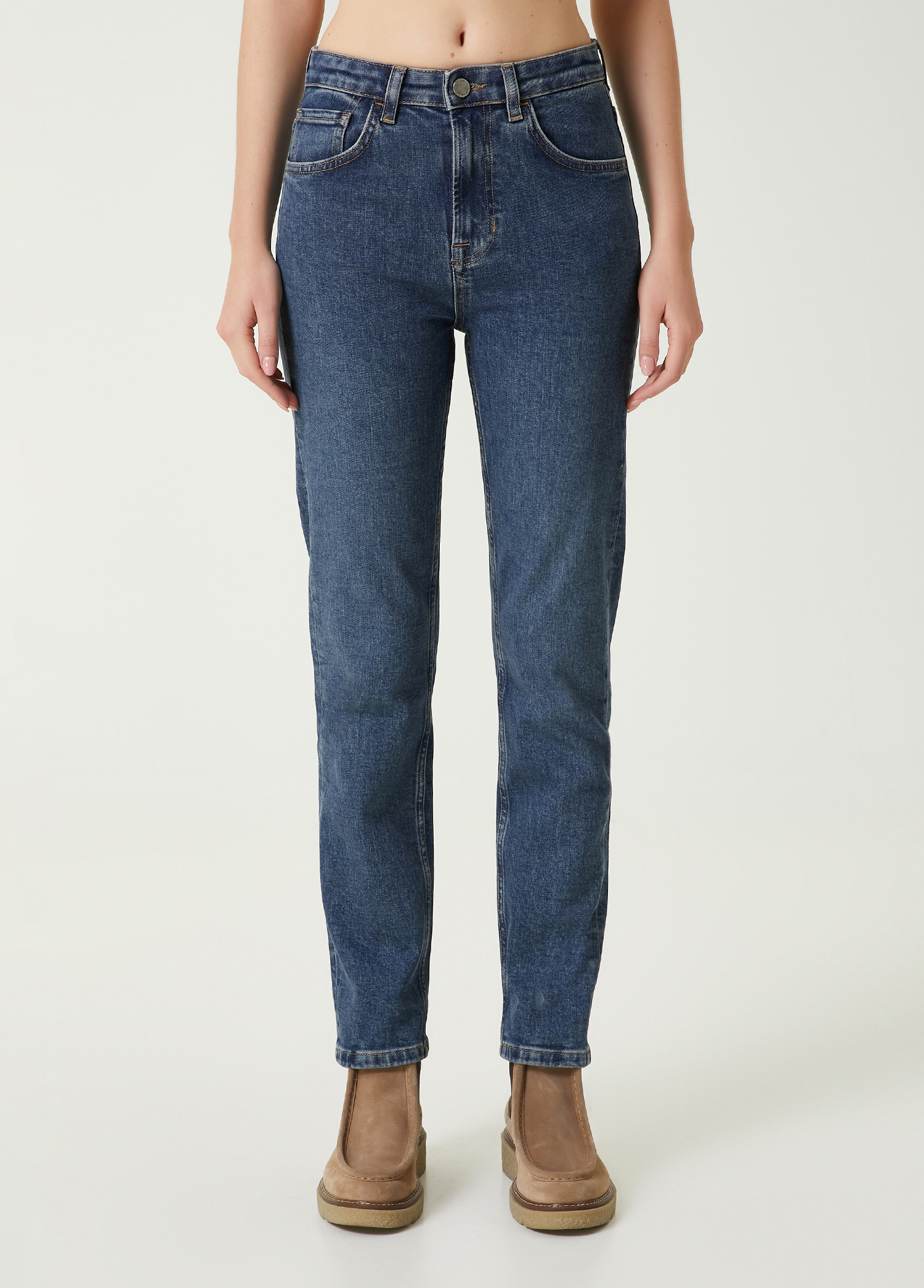 Slim Straight Mavi Jean Pantolon_1