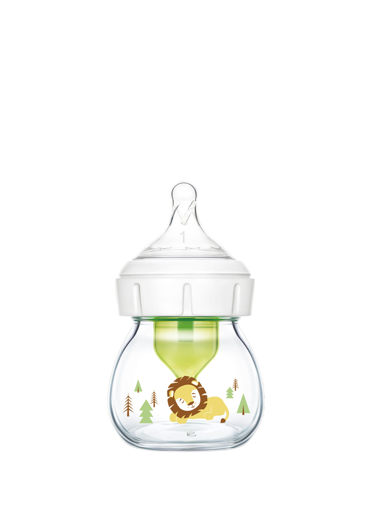 Aslan Desenli Cam Unisex Bebek Biberon 60 ml