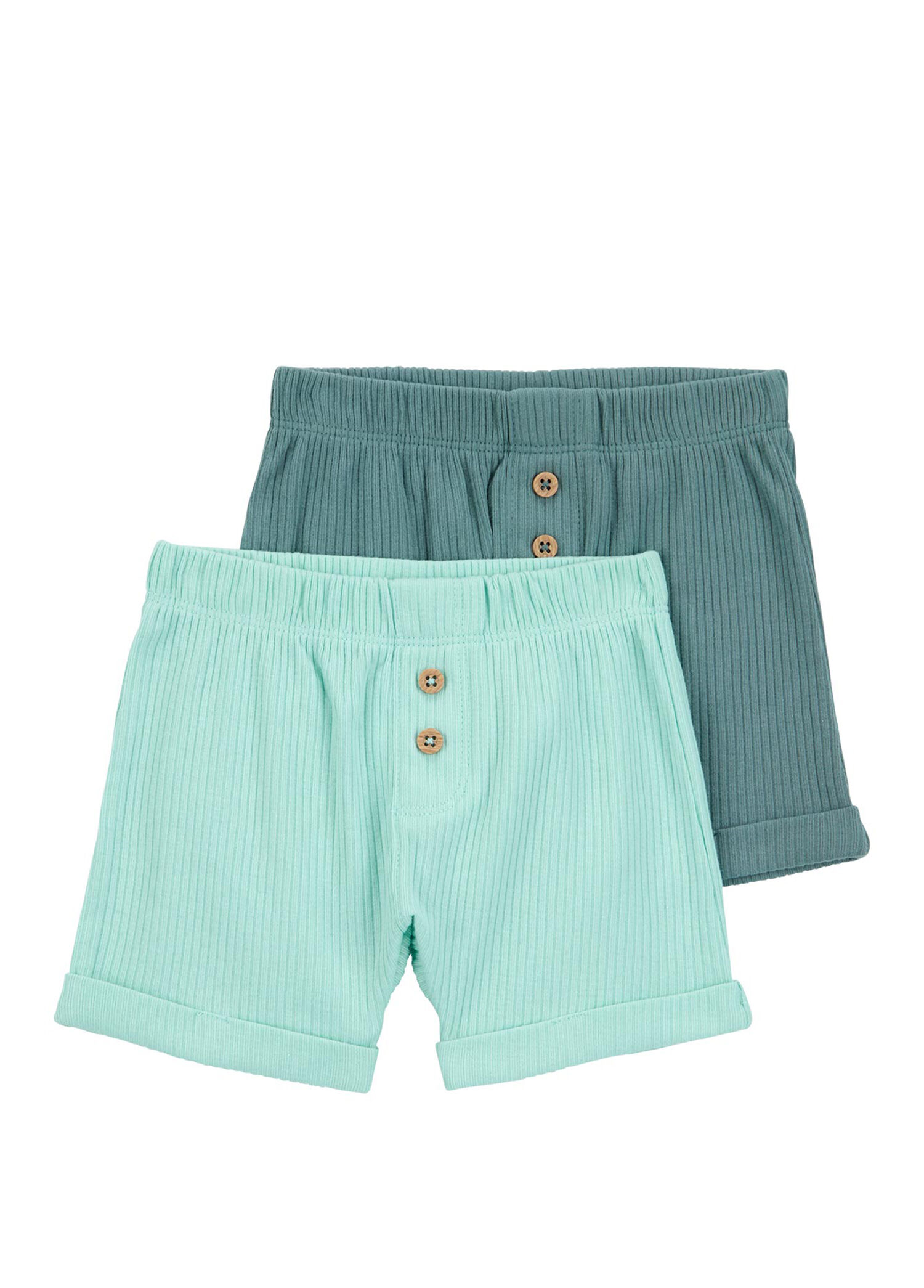 Layette Yeşil Erkek Bebek 2'li Şort Seti