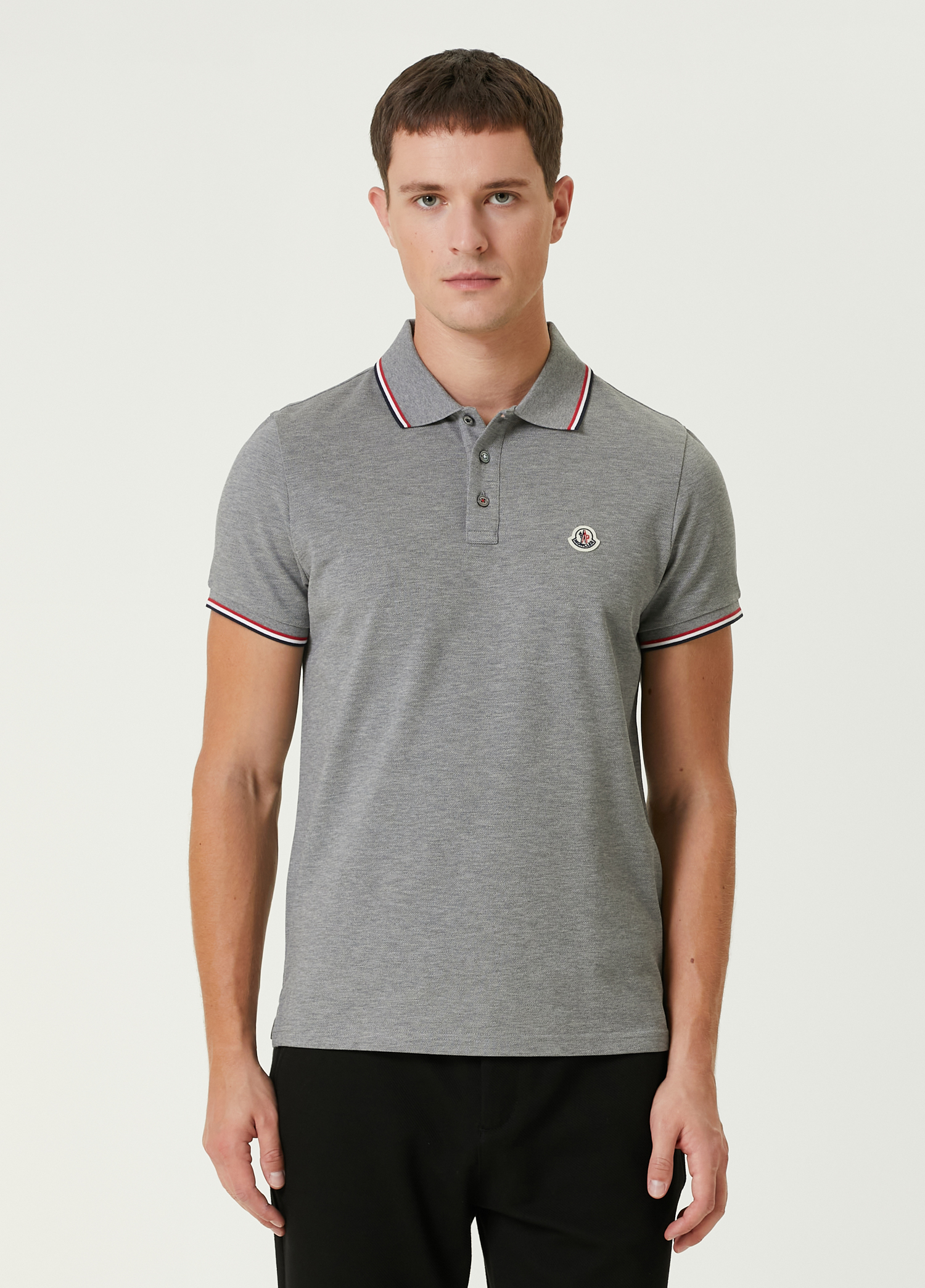 Gri Polo Yaka T-shirt