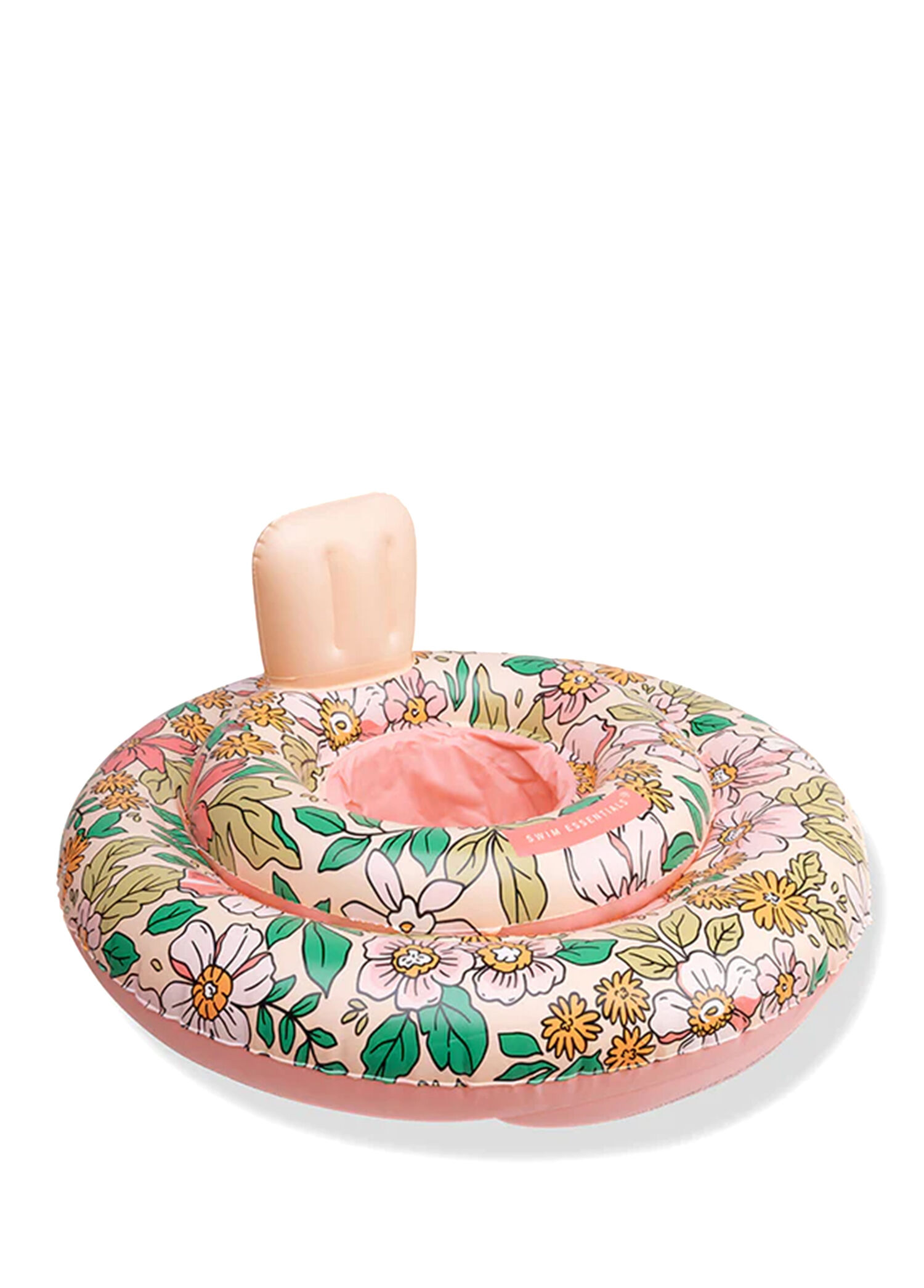 Pink Blossom Sırt Destekli 0-1 Yaş Bebek Yüzme Simidi