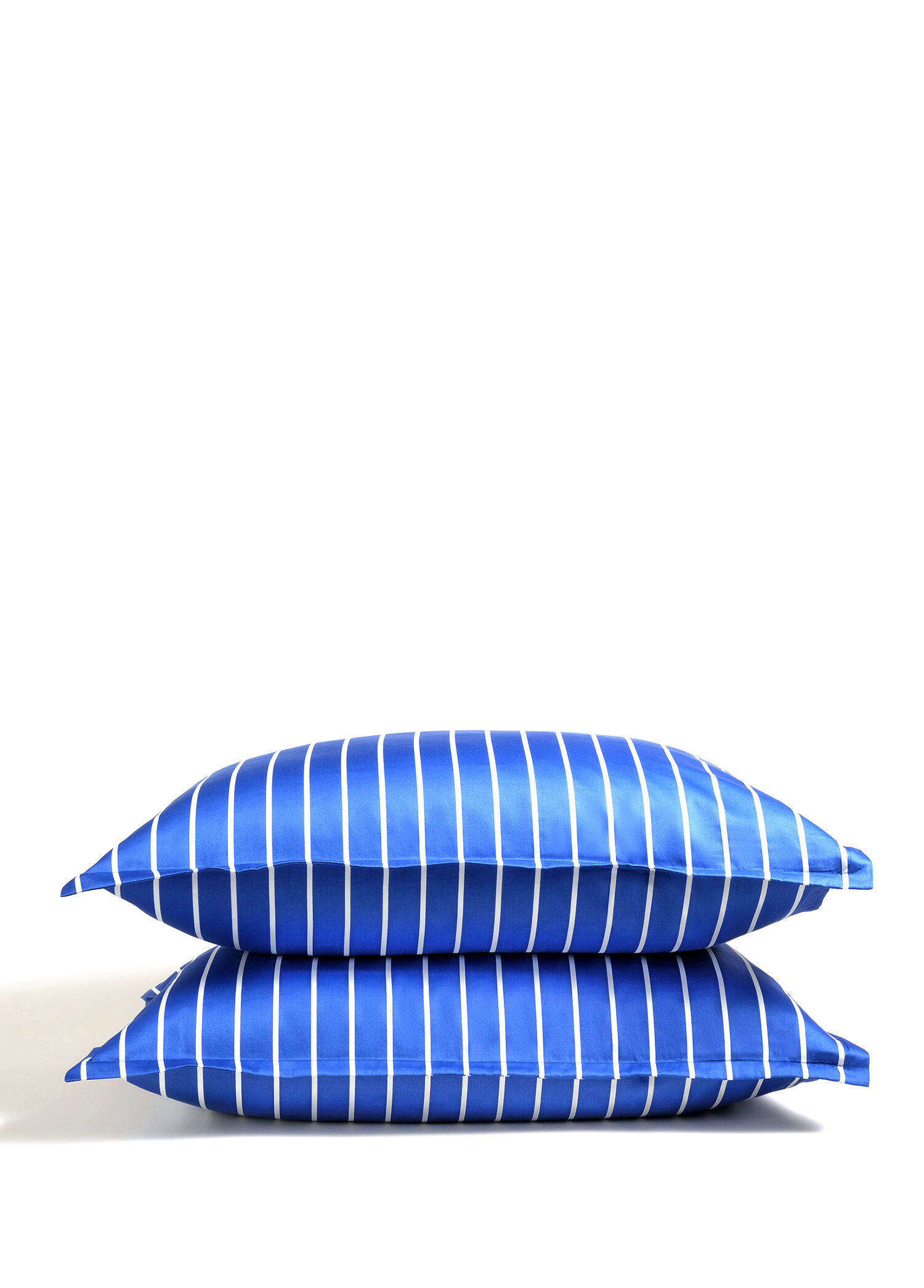 Solid Geniş Çizgili Oxford Pamuk Saten 2'li Yastık Kılıfı 50x70 cm