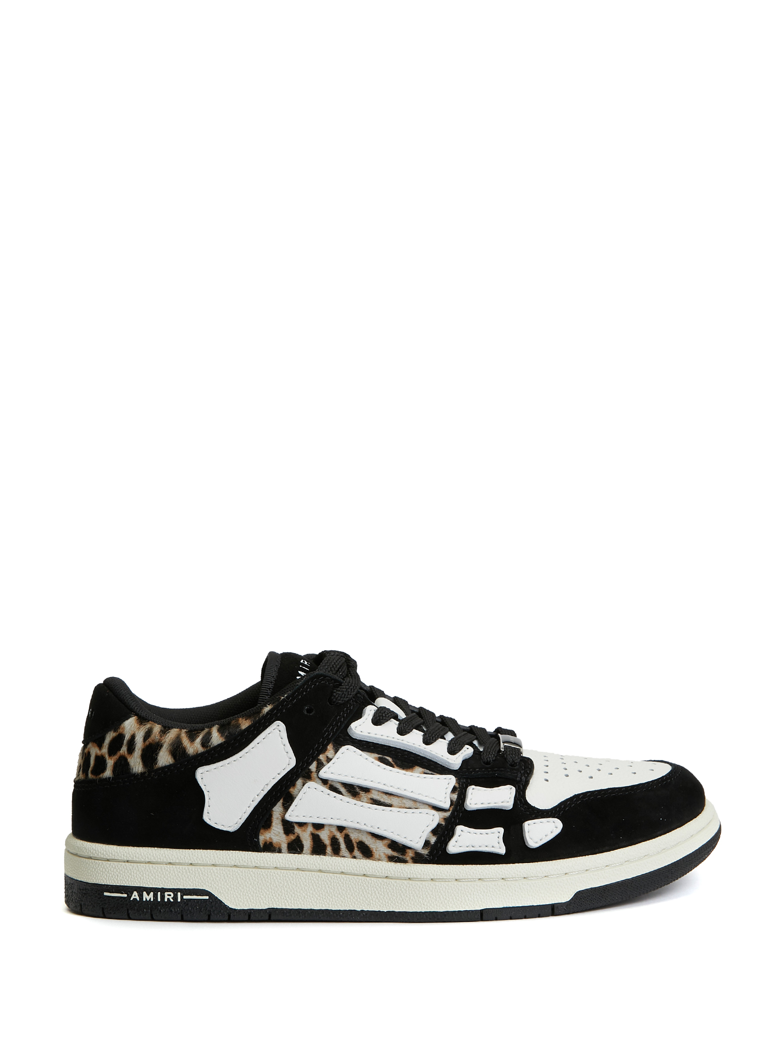 Leopard Skel Top Siyah Kadın Deri Sneaker