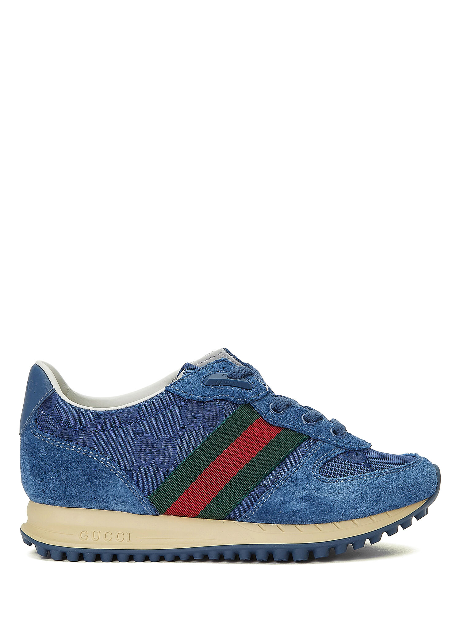 Gucci - Mavi Unisex Çocuk Deri Sneaker - Mavi