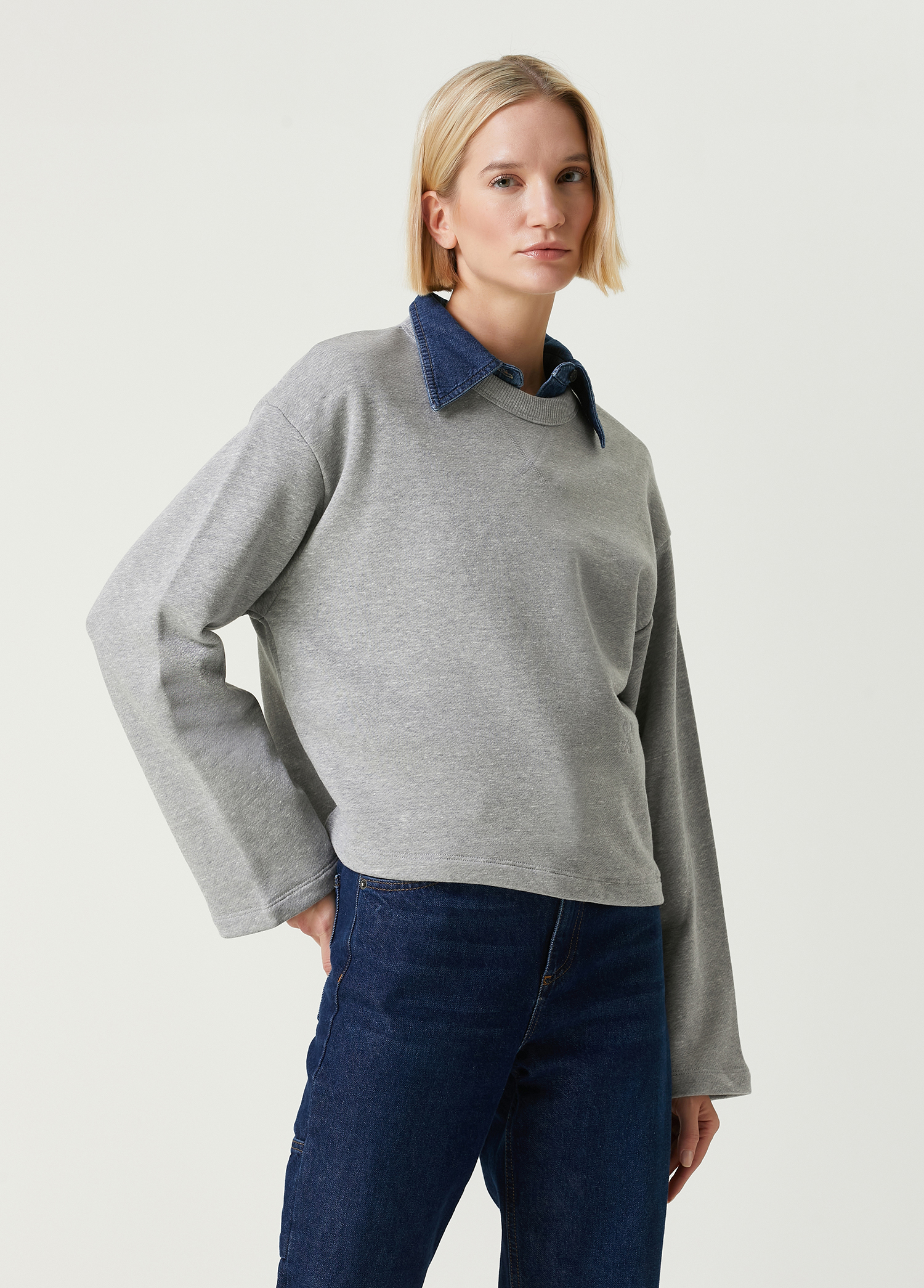 Açık Gri Sweatshirt