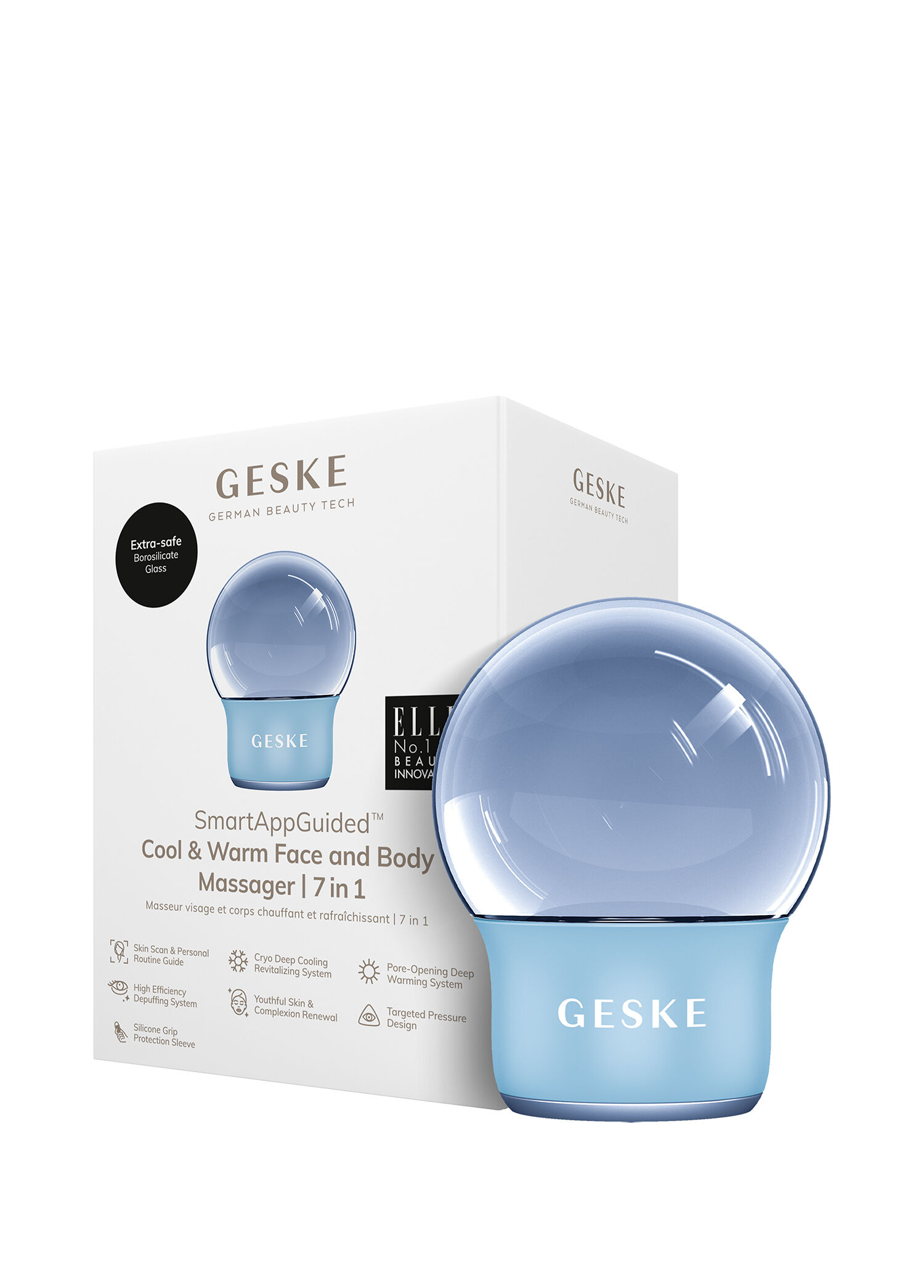 Cool & Warm Eye and Face Massager Mavi Soğutma ve Isıtma Sağlayan Yüz ve Boyun Masaj Aleti