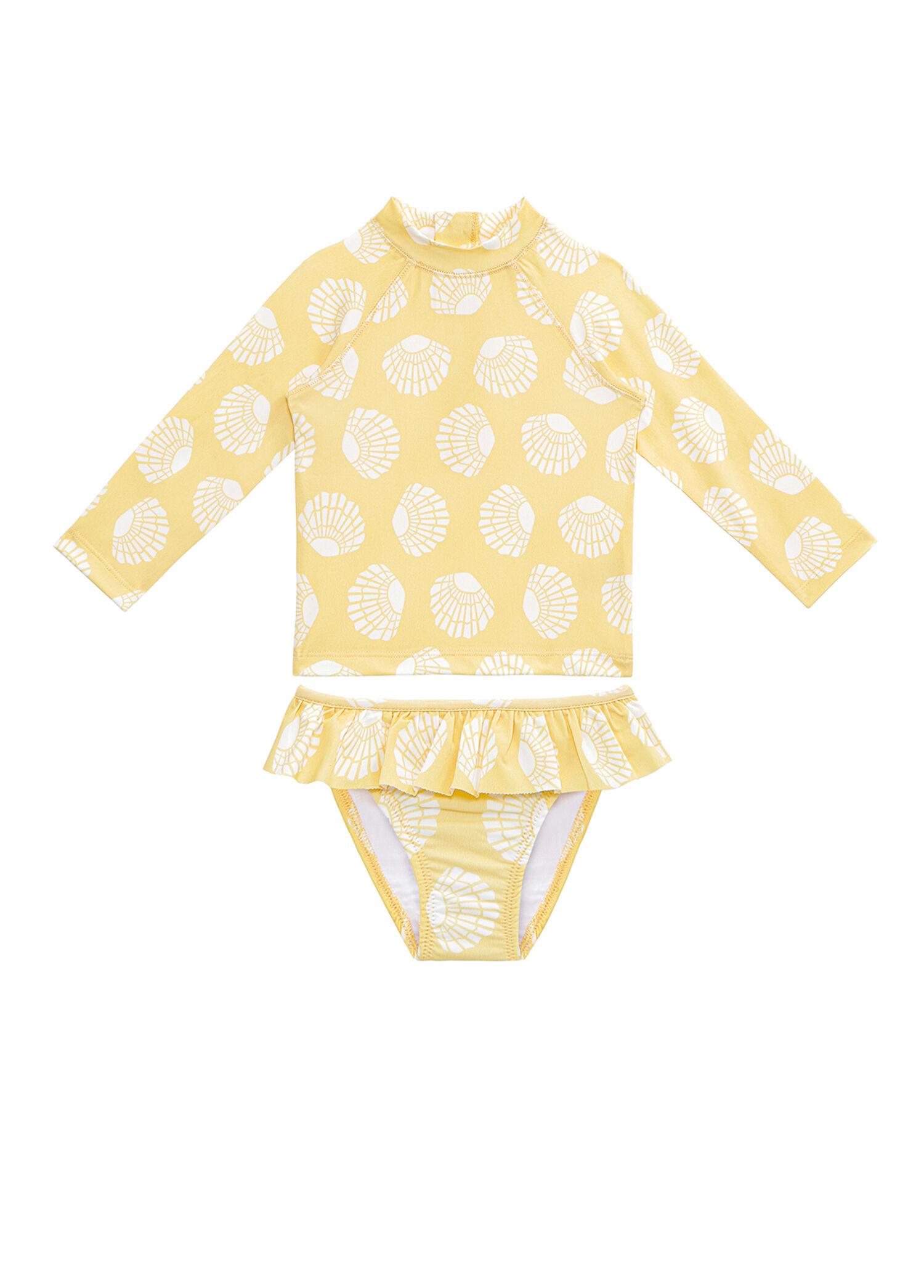 Sunny Shells UV Korumalı Uzun Kollu Kız Bebek Mayo Seti