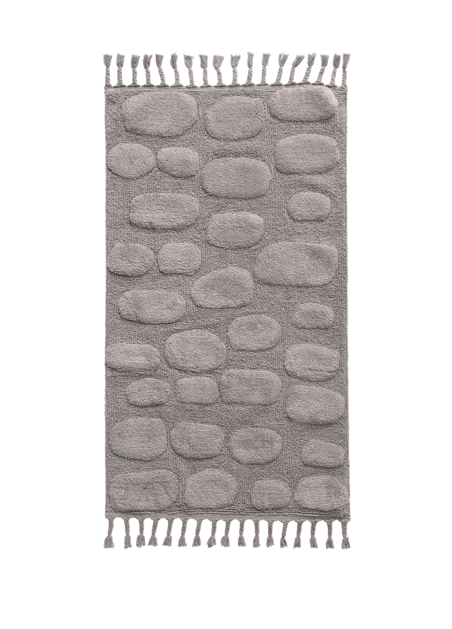 Wall Gri Pamuklu Banyo Paspası 70 x 150 cm