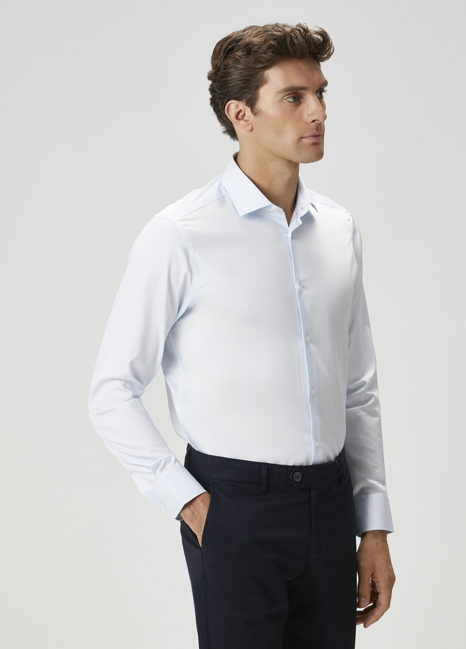 Comfort Fit Açık Mavi Non-iron Gömlek_1