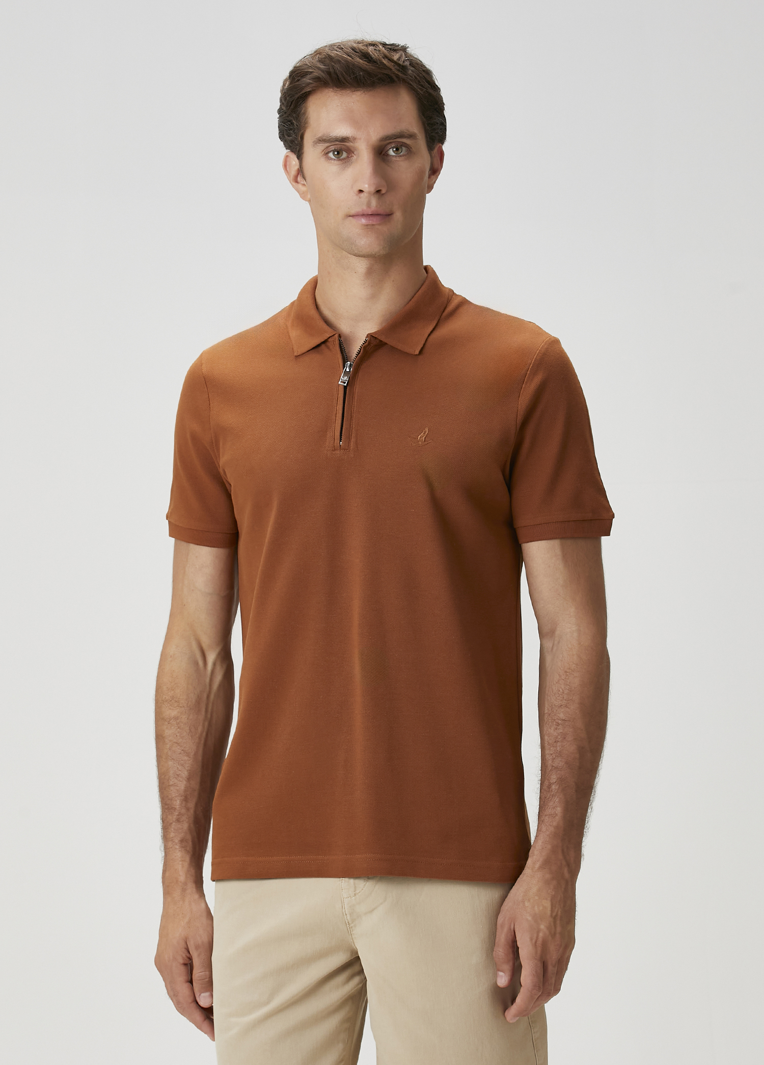 Açık Kahverengi Polo T-shirt