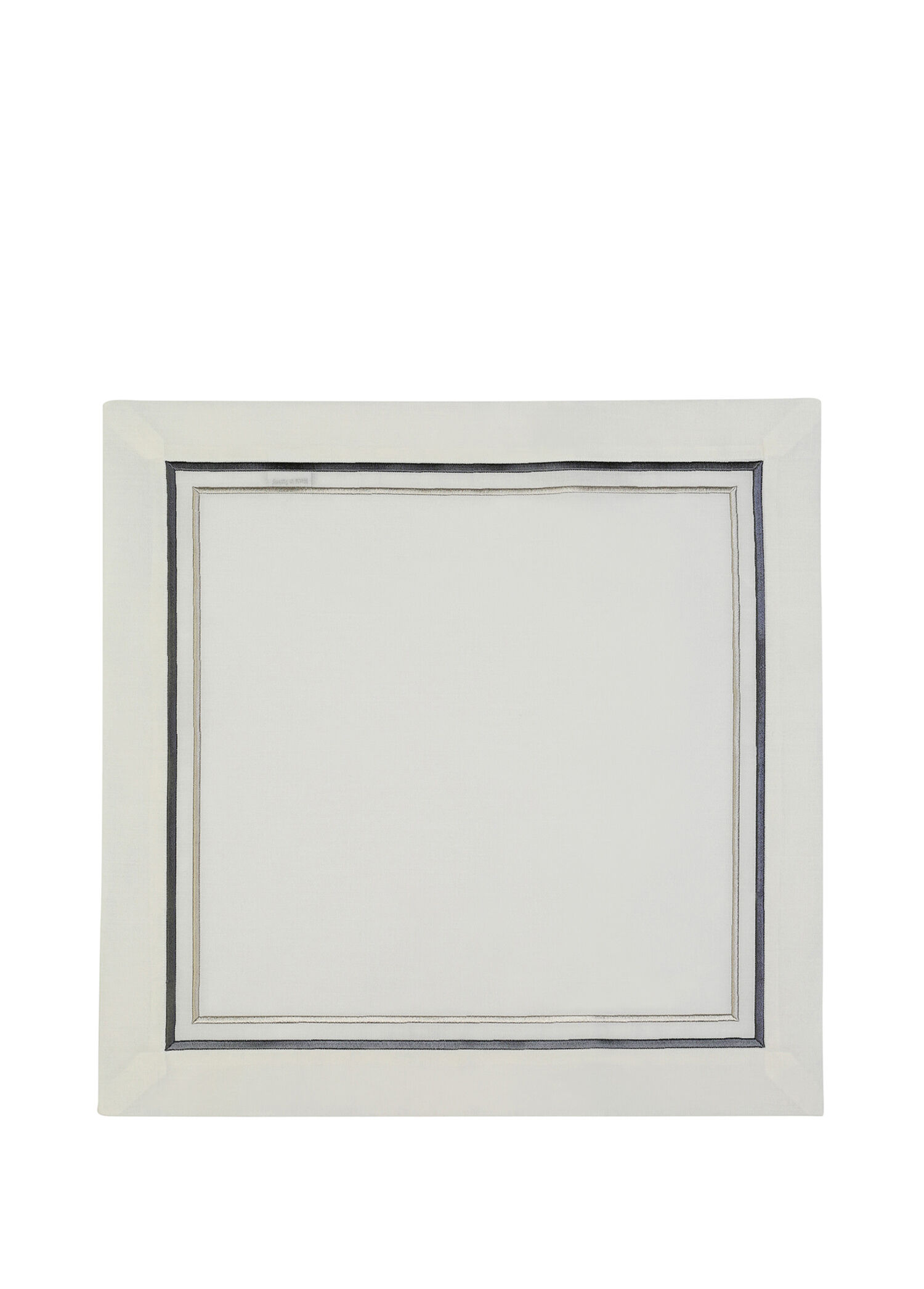 Elegance 2'li Gri Antrasit Detaylı Keten Peçete 40x40 cm