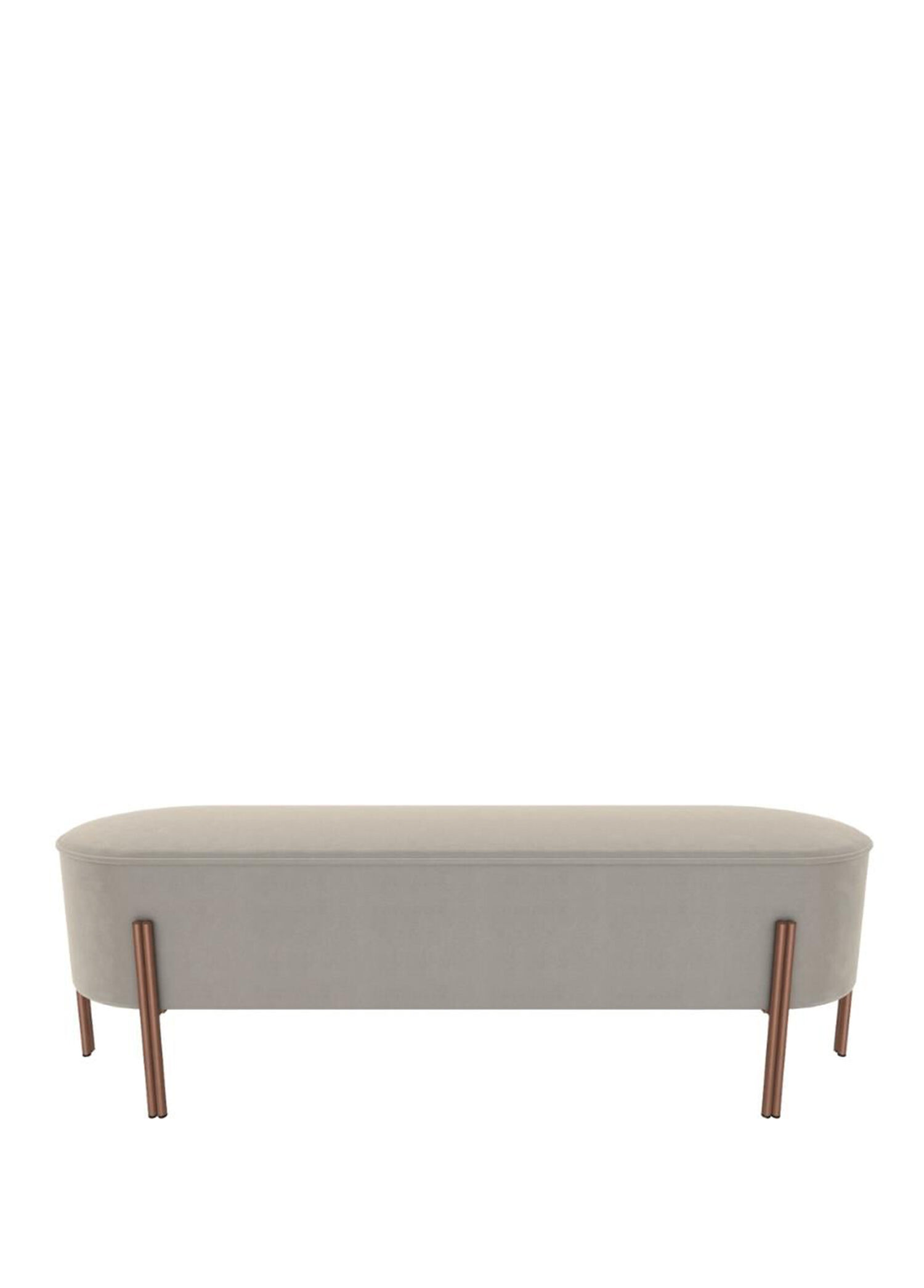 Puffoso Krem Rengi Buket Kumaş Bench