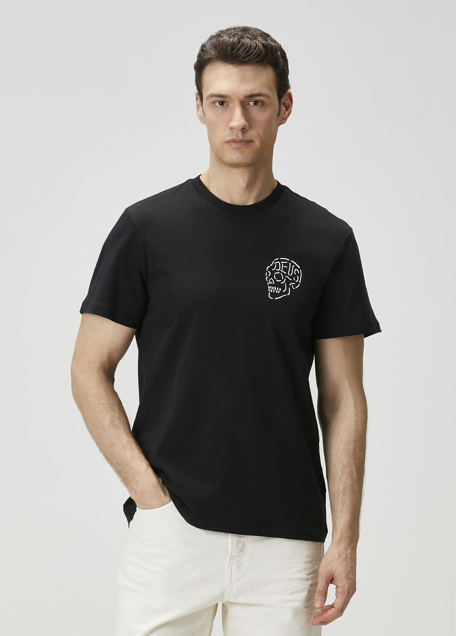 Venice Skull Siyah Organik Pamuk T-shirt