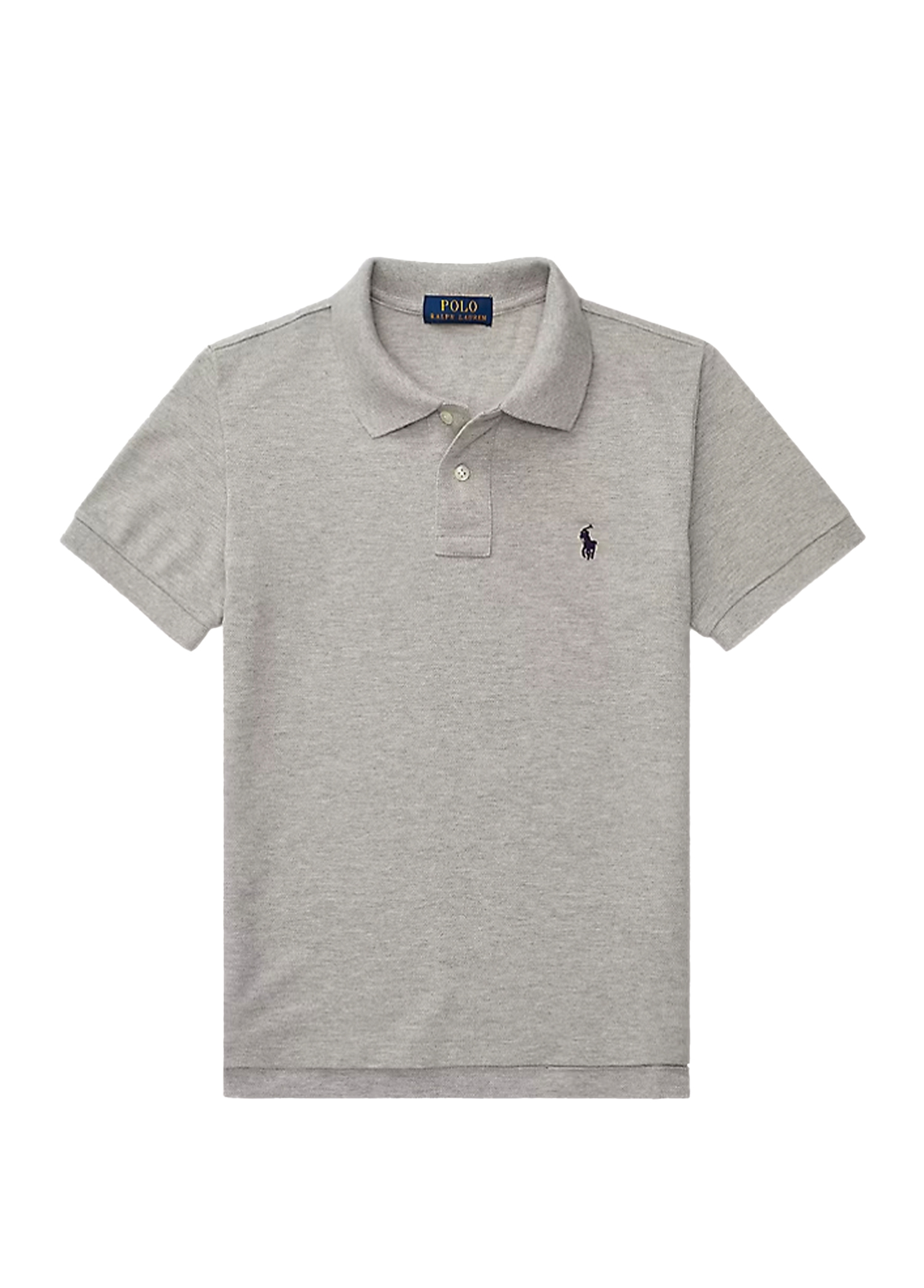 Gri Polo Yaka Unisex Çocuk T-shirt