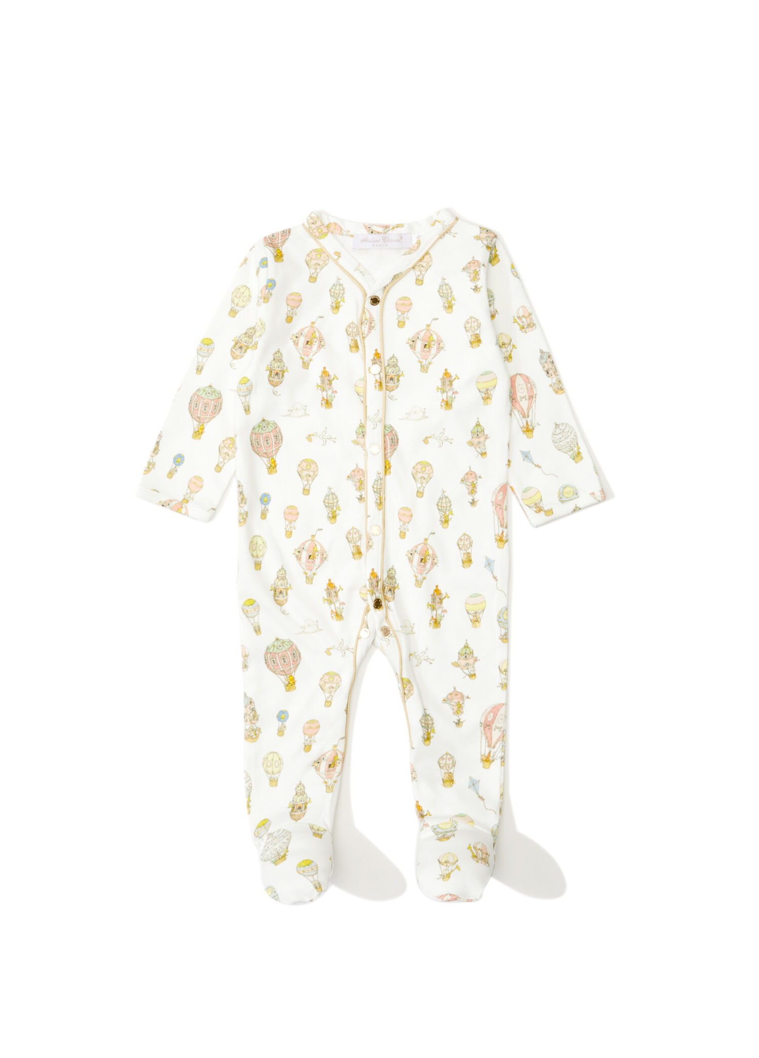 Çok Renkli Baskılı Unisex Bebek Patikli Tulum