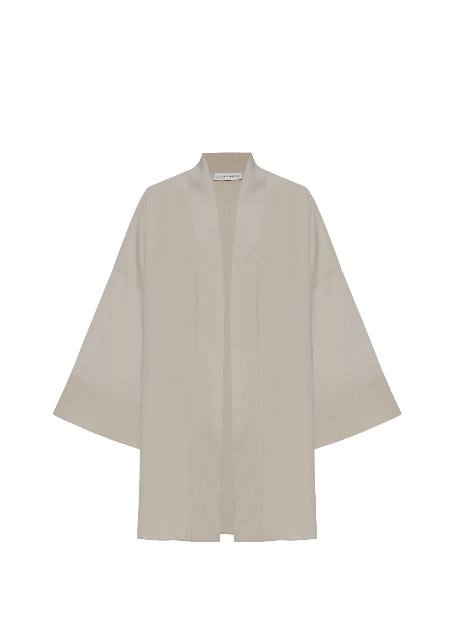 The Elegant Krem Rengi Kadın Kısa Kimono