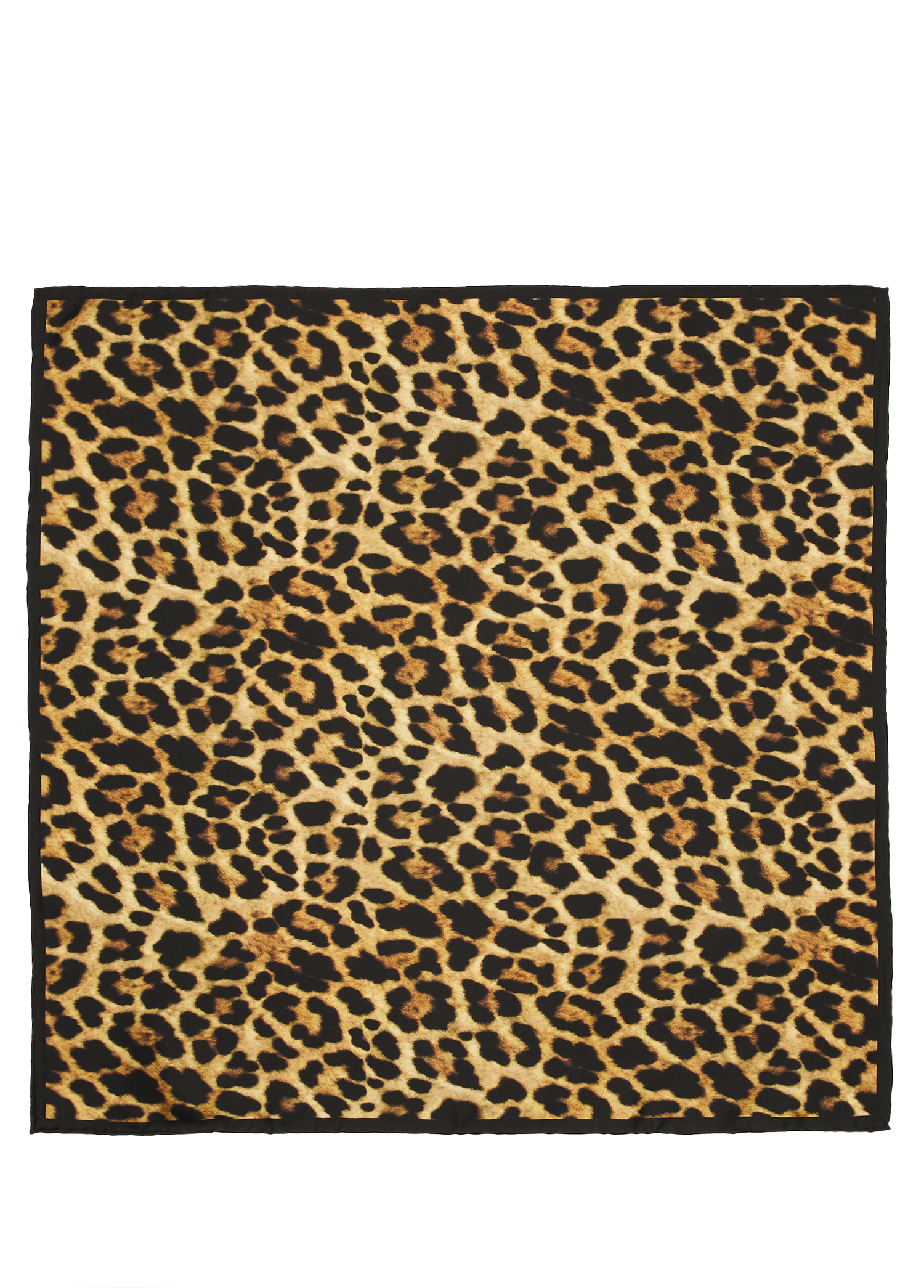 Leopar Desenli 70x70 cm İpek Eşarp_1