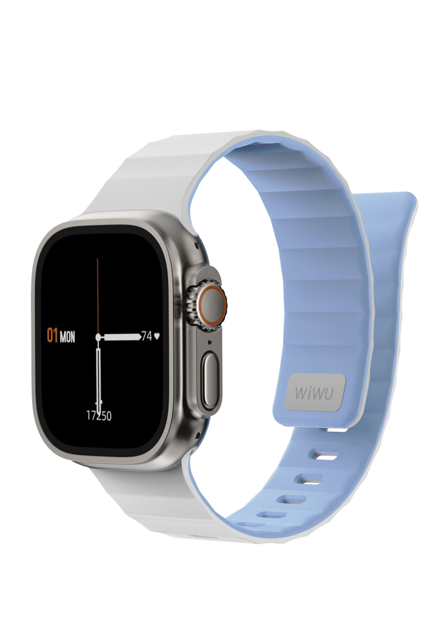 Mag Secur Apple Watch Ultra Uyumlu Silikon Akıllı Saat Kordon