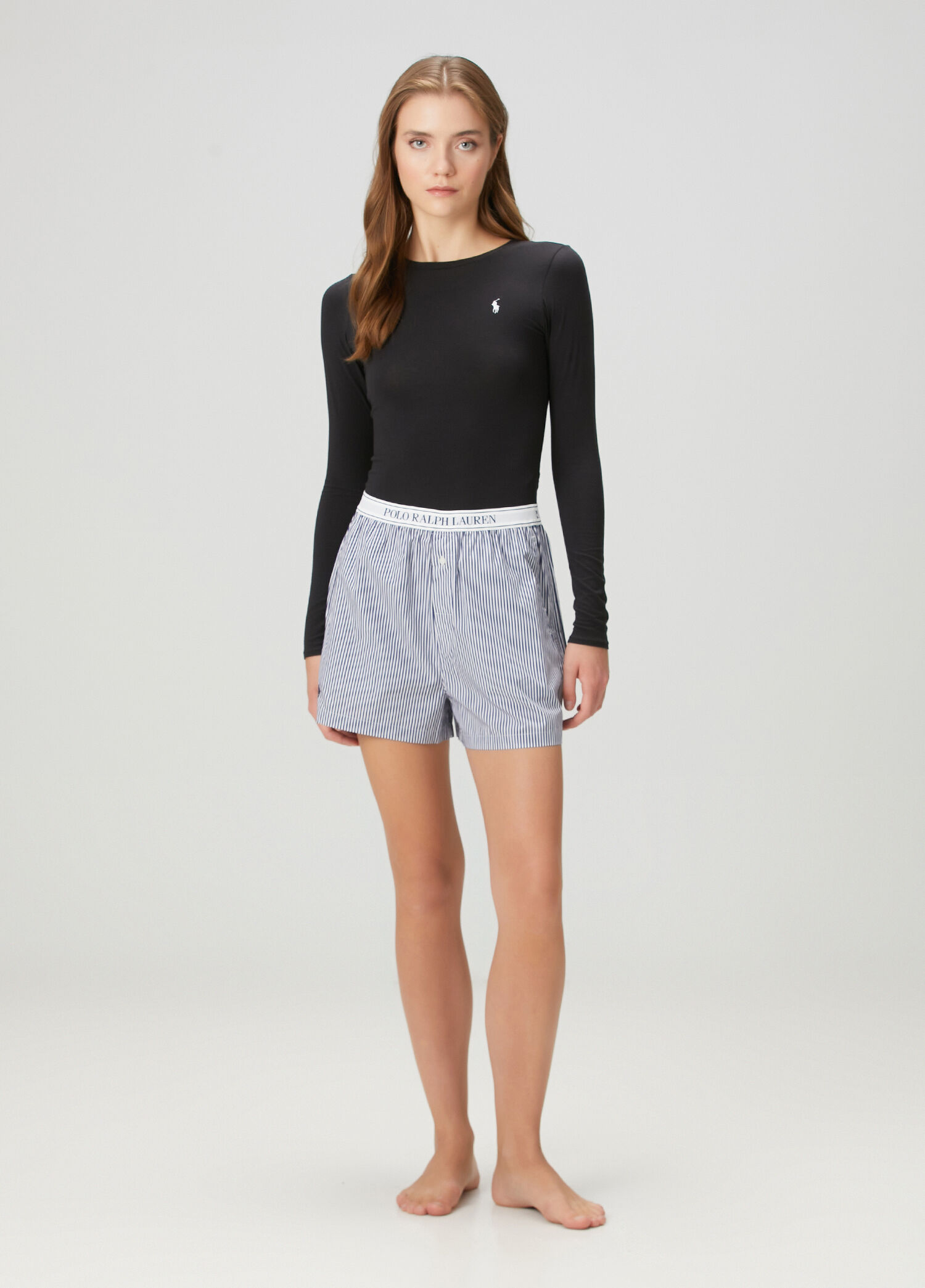 Polo Ralph Lauren-Lingerie - Siyah Uzun Kol Body - Antrasit